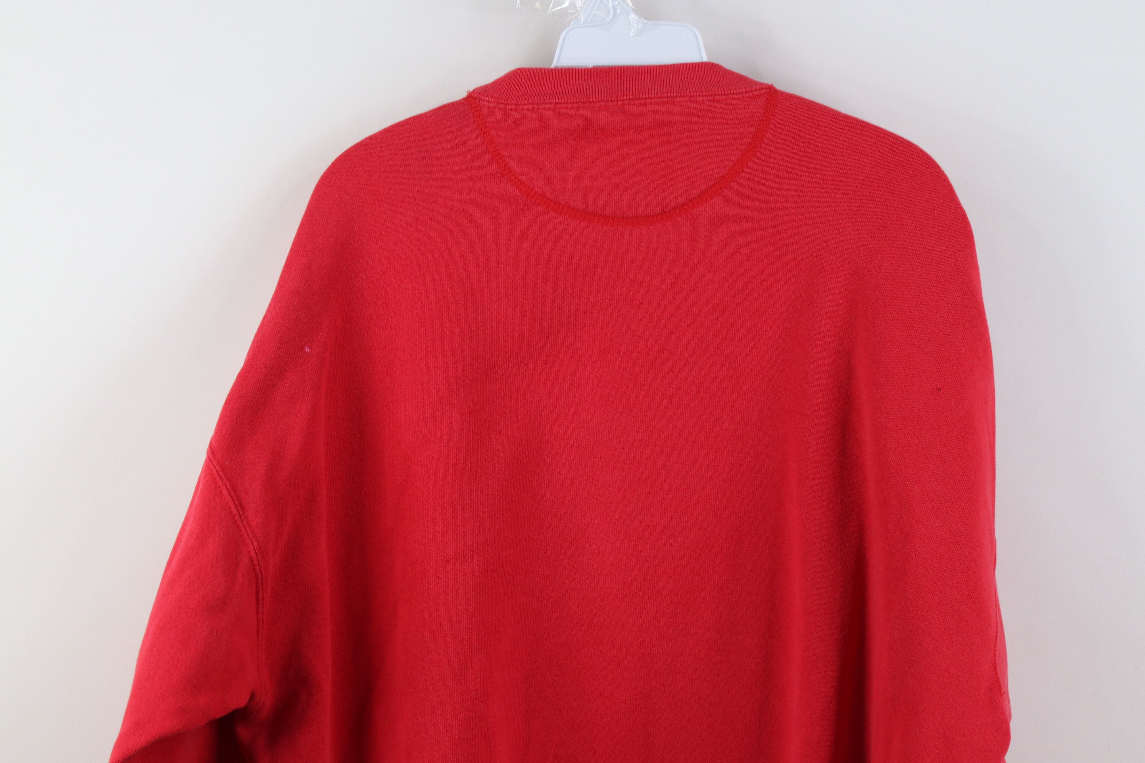 Vintage Vintage 90s Champps Michigan Crewneck Sweatshirt Red USA Size US XL / EU 56 / 4 - 14 Thumbnail