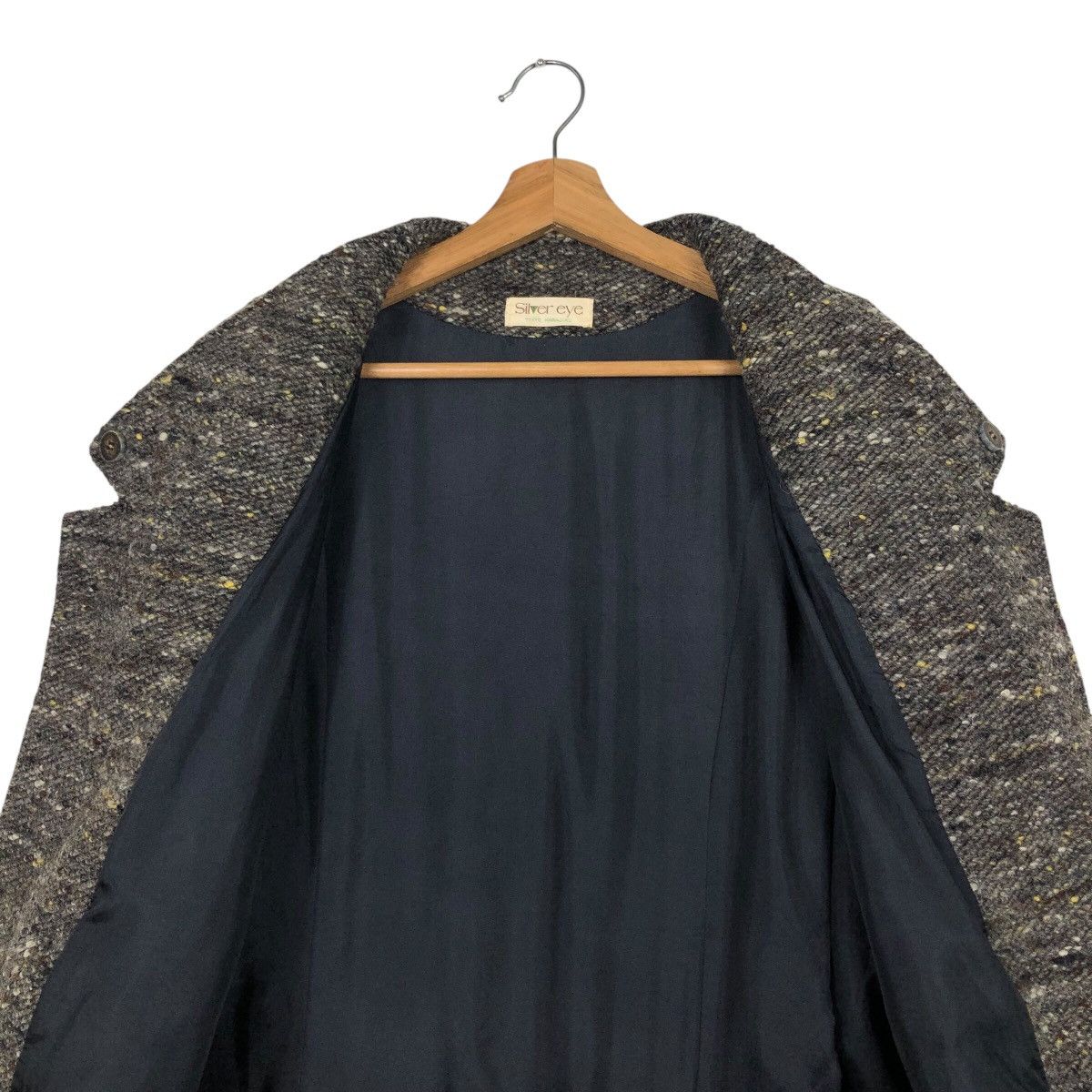 Japanese Brand × Vintage 📌Silver Eye Herringbone Wool Double Collar Issey Miyake Size US M / EU 48-50 / 2 - 15 Thumbnail
