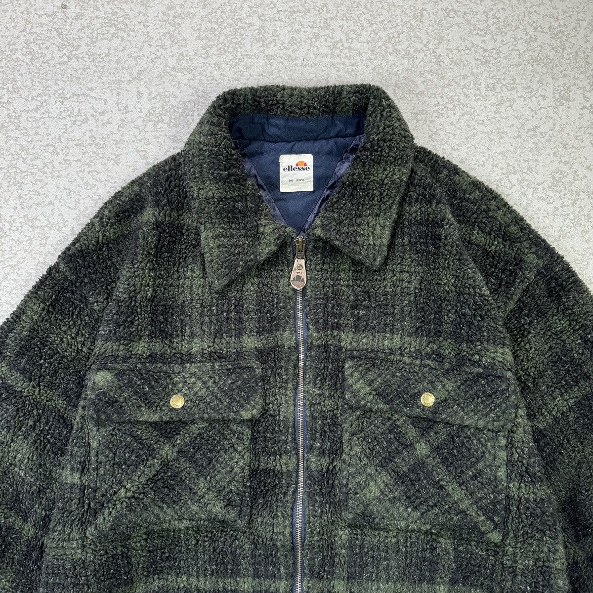 Ellesse × If Six Was Nine Ellesse Shadow Plaid Quilted Lining Fleece Zipper Jacket Size US M / EU 48-50 / 2 - 3 Thumbnail