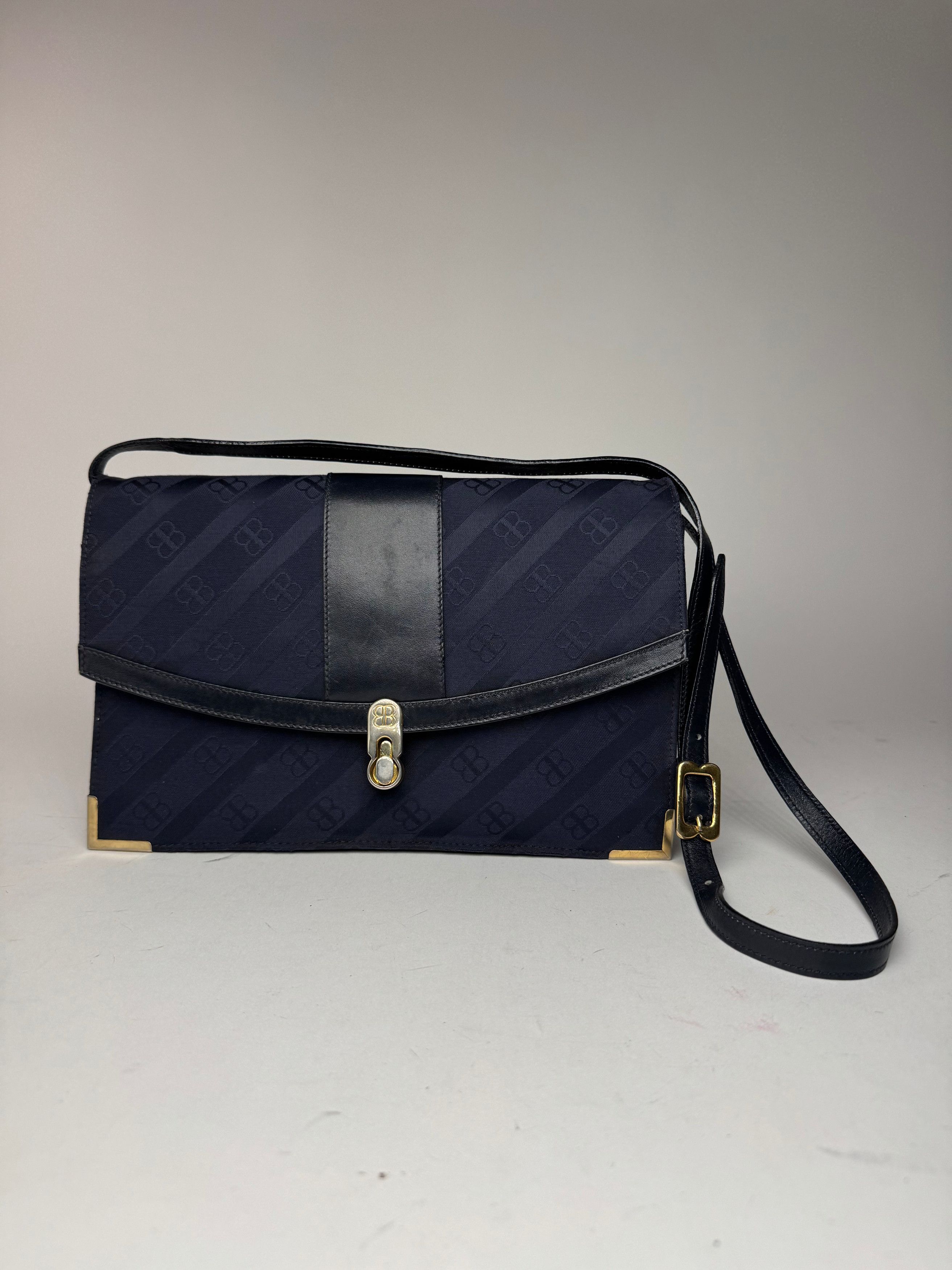 Balenciaga Vintage Monogram Leather bag navy Size ONE SIZE - 1 Thumbnail