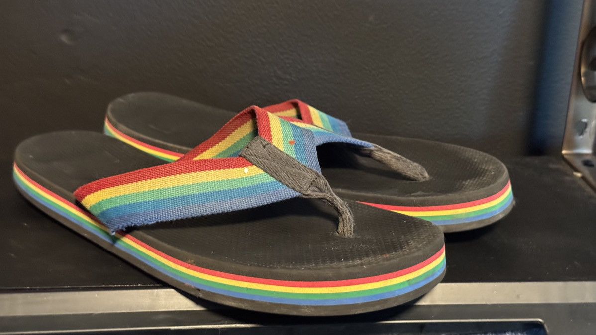 Saint Laurent Paris Saint Laurent Paris - rainbow 🌈 thong sandal Size US 13 / EU 46 - 1 Thumbnail