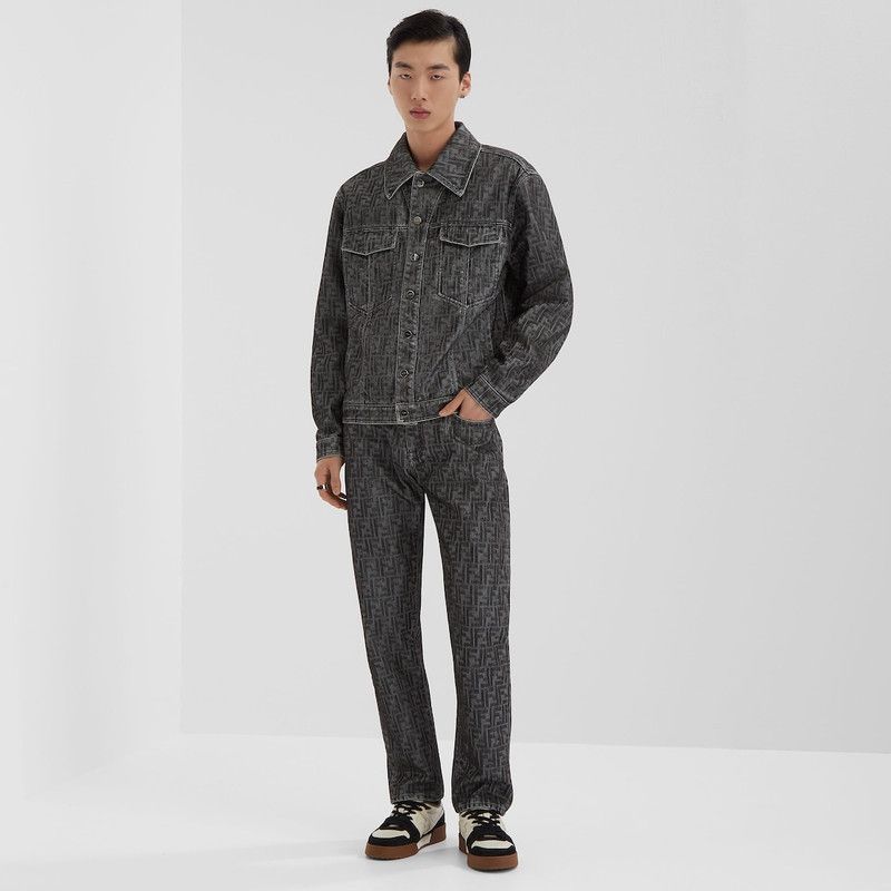 Fendi o1s1wg110126 Jeans Jacket in Grey Size US L / EU 52-54 / 3 - 4 Thumbnail