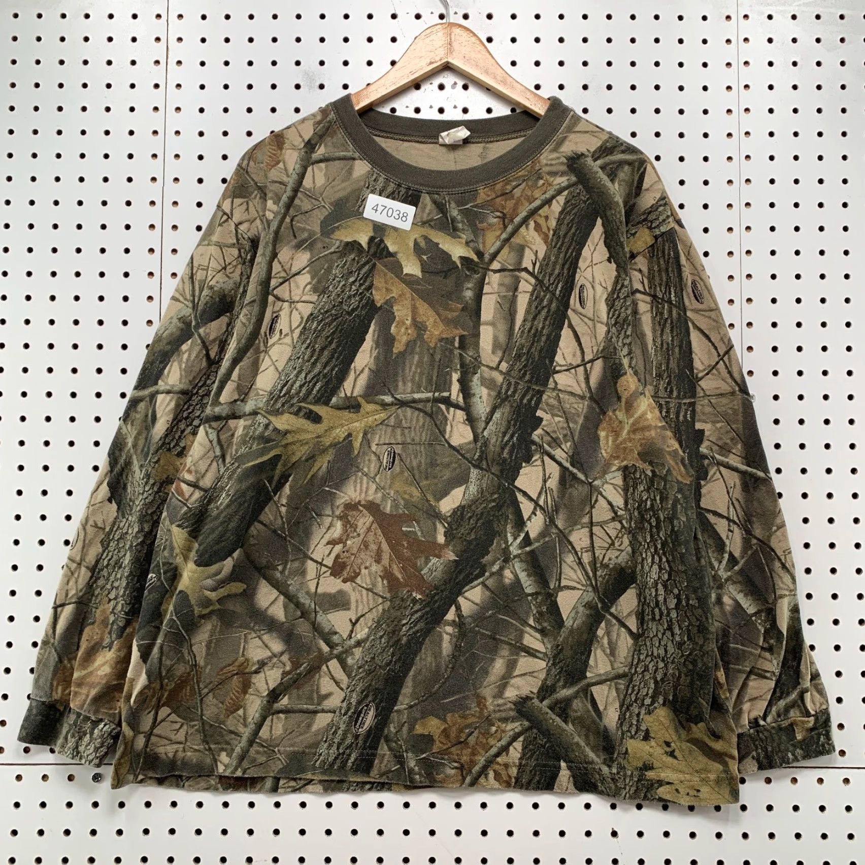 Vintage Outback Outfitters Camouflage Shirt Mens XL Long Sleeve Outdoor Reat Tree Beige Cotton Crew Neck T-Shirt Mens Camouflage Shirt Size US XL / EU 56 / 4 - 2 Thumbnail