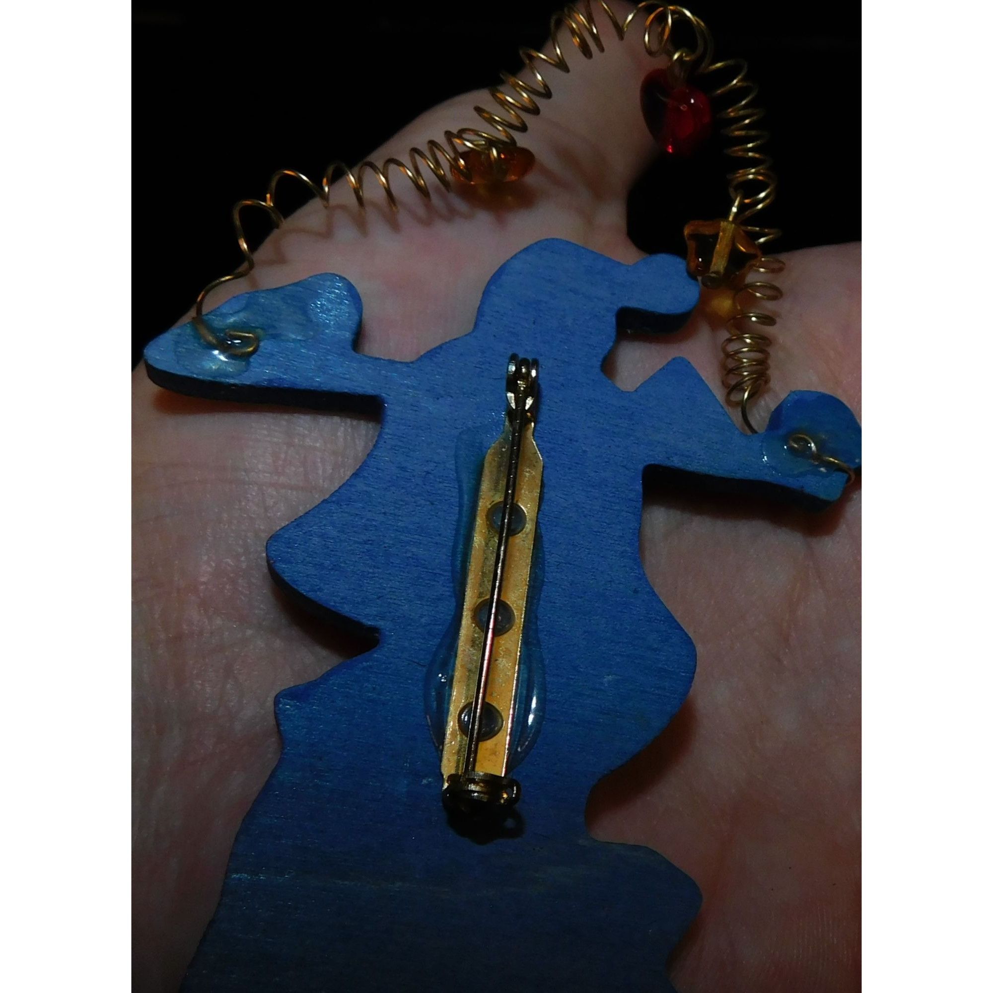 Handmade Handmade Vintage Rustic Wooden Snowman Brooch Size ONE SIZE - 5 Thumbnail
