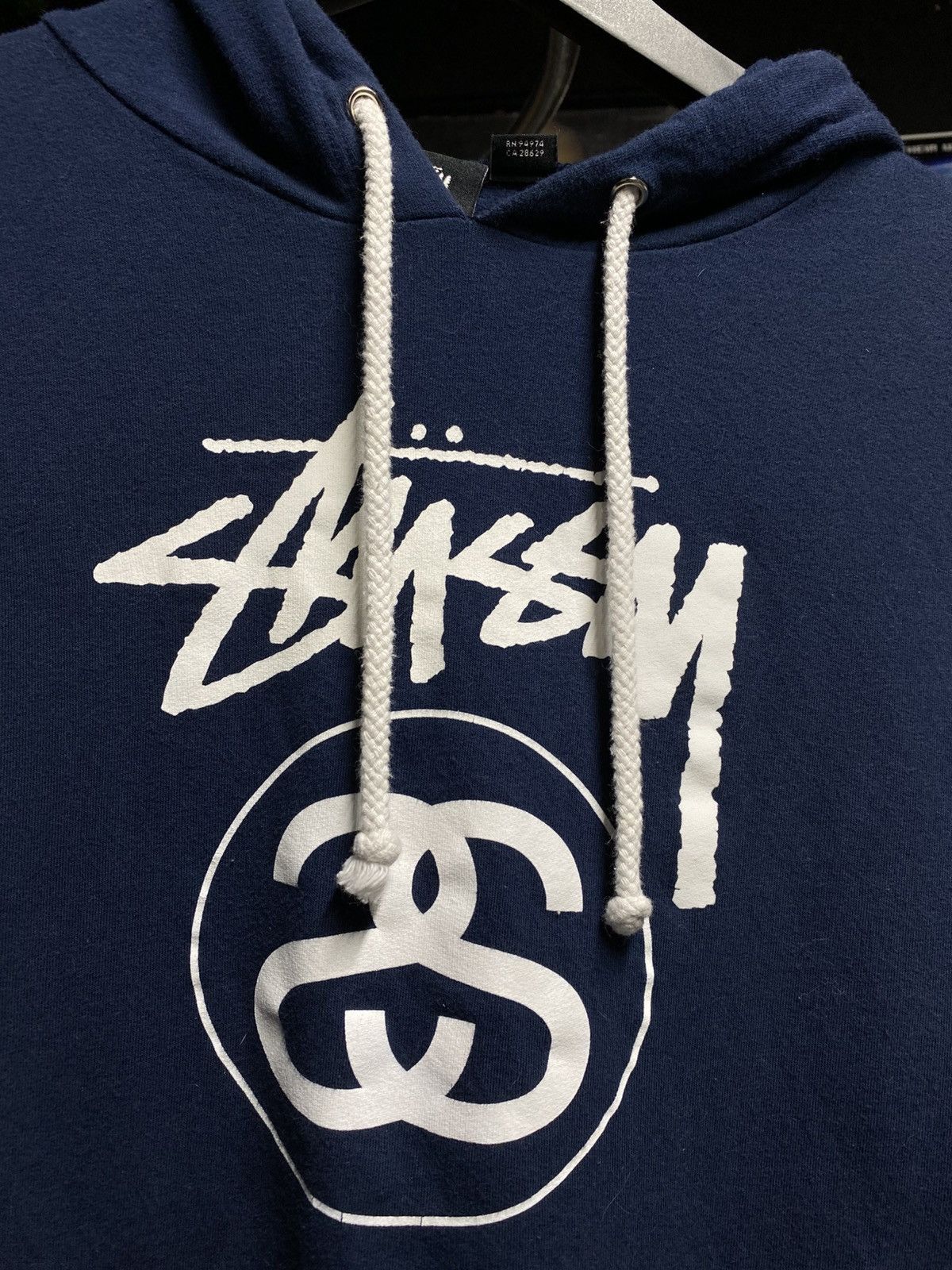 Stussy Stussy Spellout Blue Hoodie Preowned XSmall Size XS / US 0-2 / IT 36-38 - 2 Thumbnail