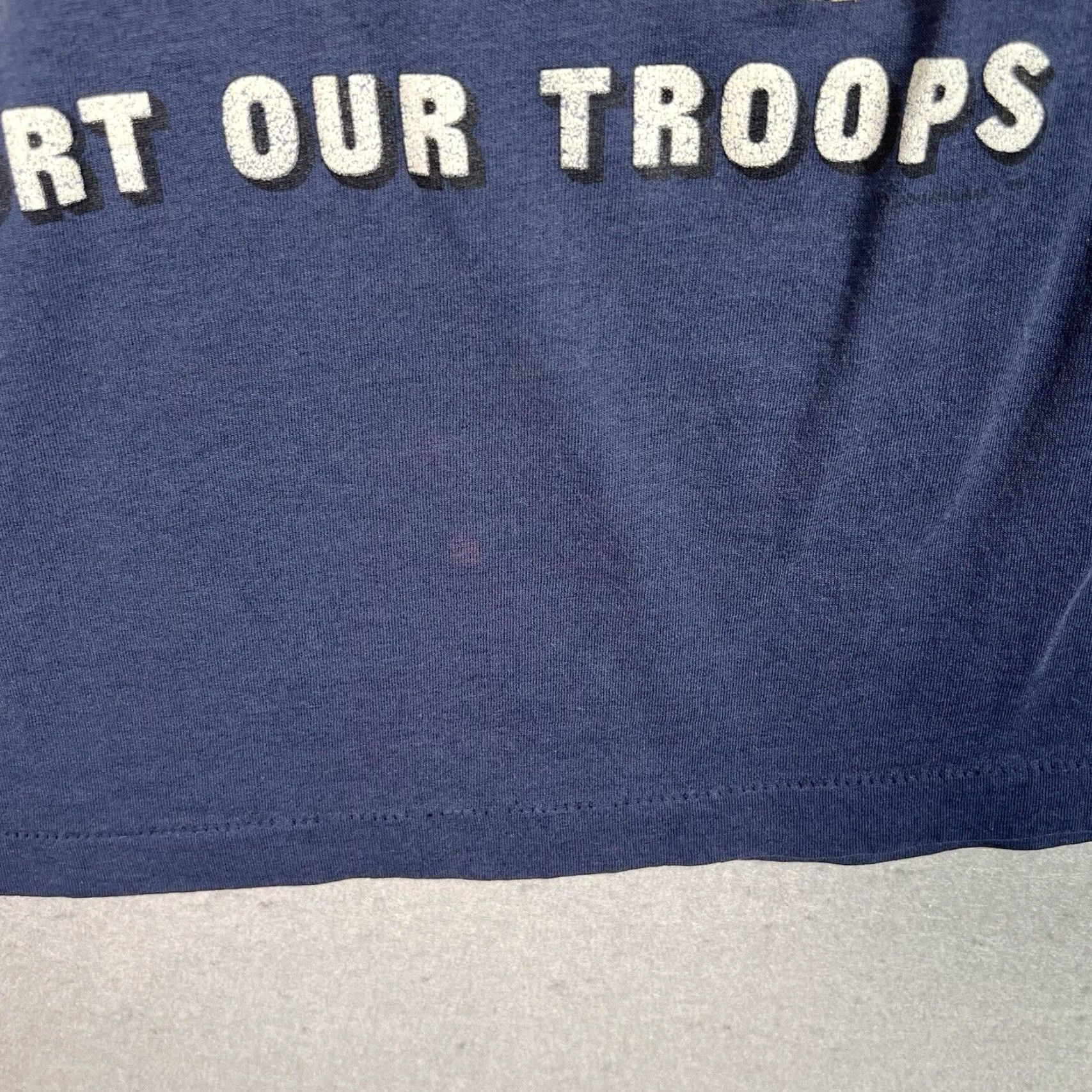 Vintage VINTAGE Support Our Troops Shirt Adult Large Blue Air Force Navy Army 90s Mens Size US L / EU 52-54 / 3 - 5 Thumbnail