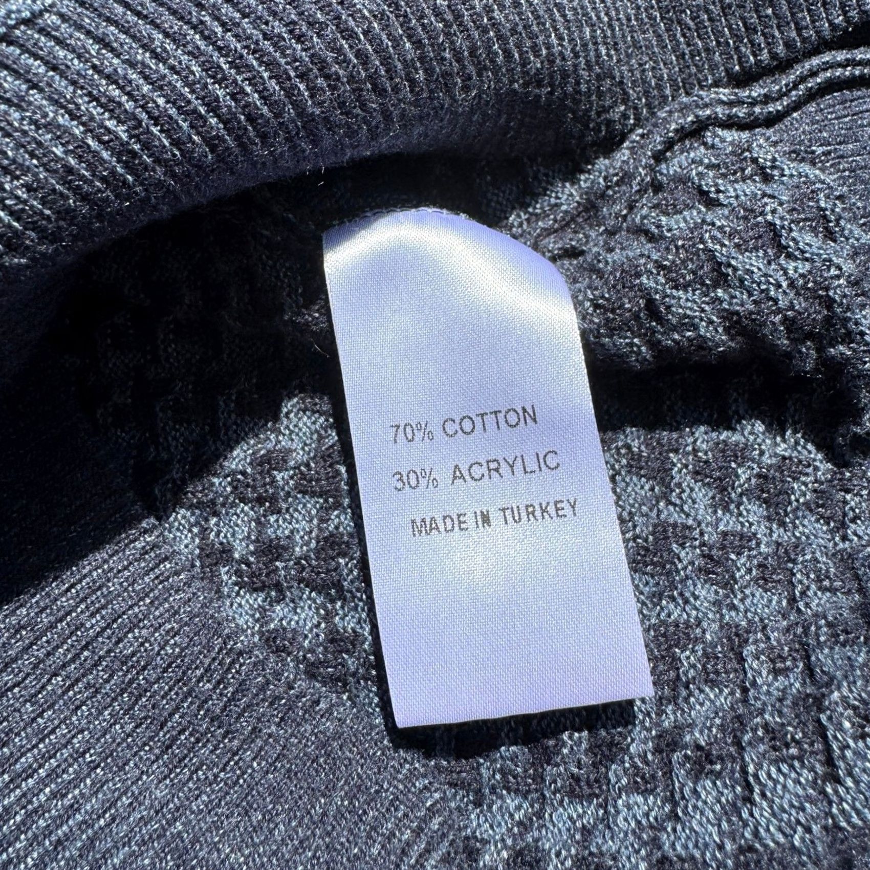 Vintage Tom James Blue Quarter Zip Pullover Sweater Textured Knit Cotton Blend Mens M/L Size US M / EU 48-50 / 2 - 7 Thumbnail