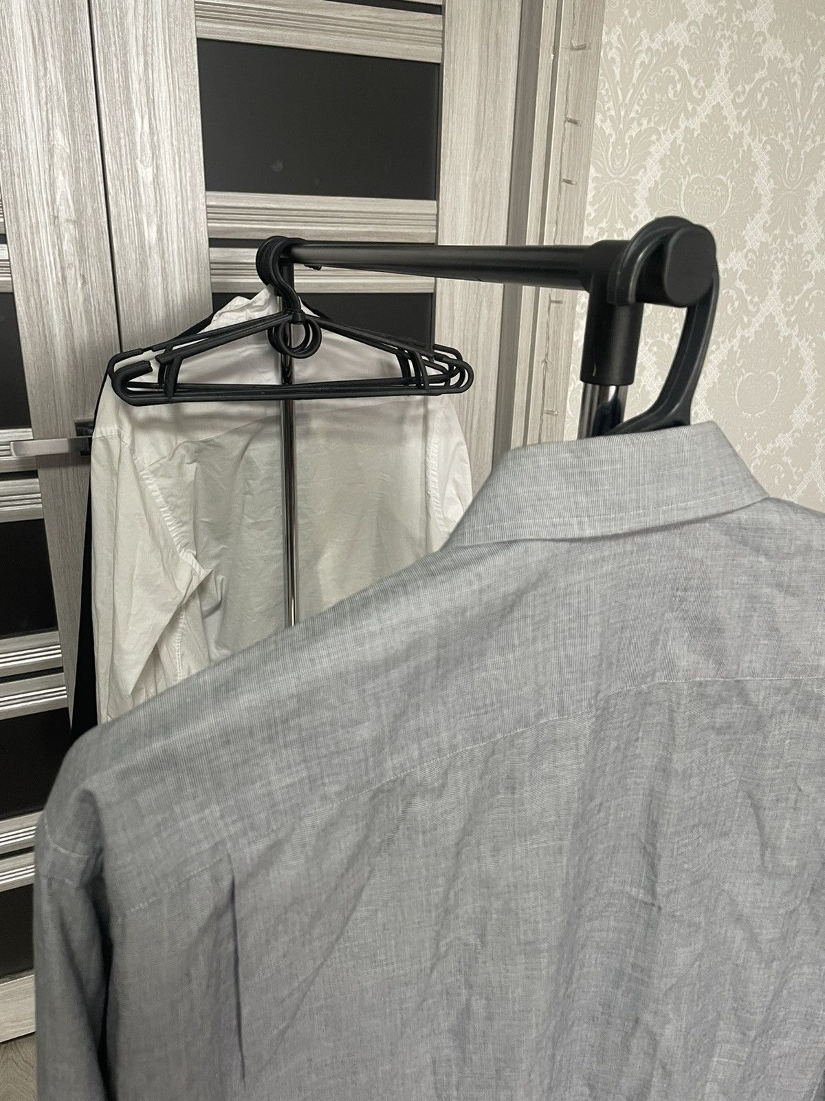 Dior Cristian Dior Shirt Pur Coton Longsleeve Cufflinks Graphites Size US XL / EU 56 / 4 - 6 Thumbnail