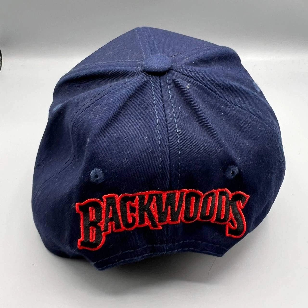 The Unbranded Brand Backwoods Hat Men Navy Blue Red Embroidered Snap Back Cap Size ONE SIZE - 5 Thumbnail