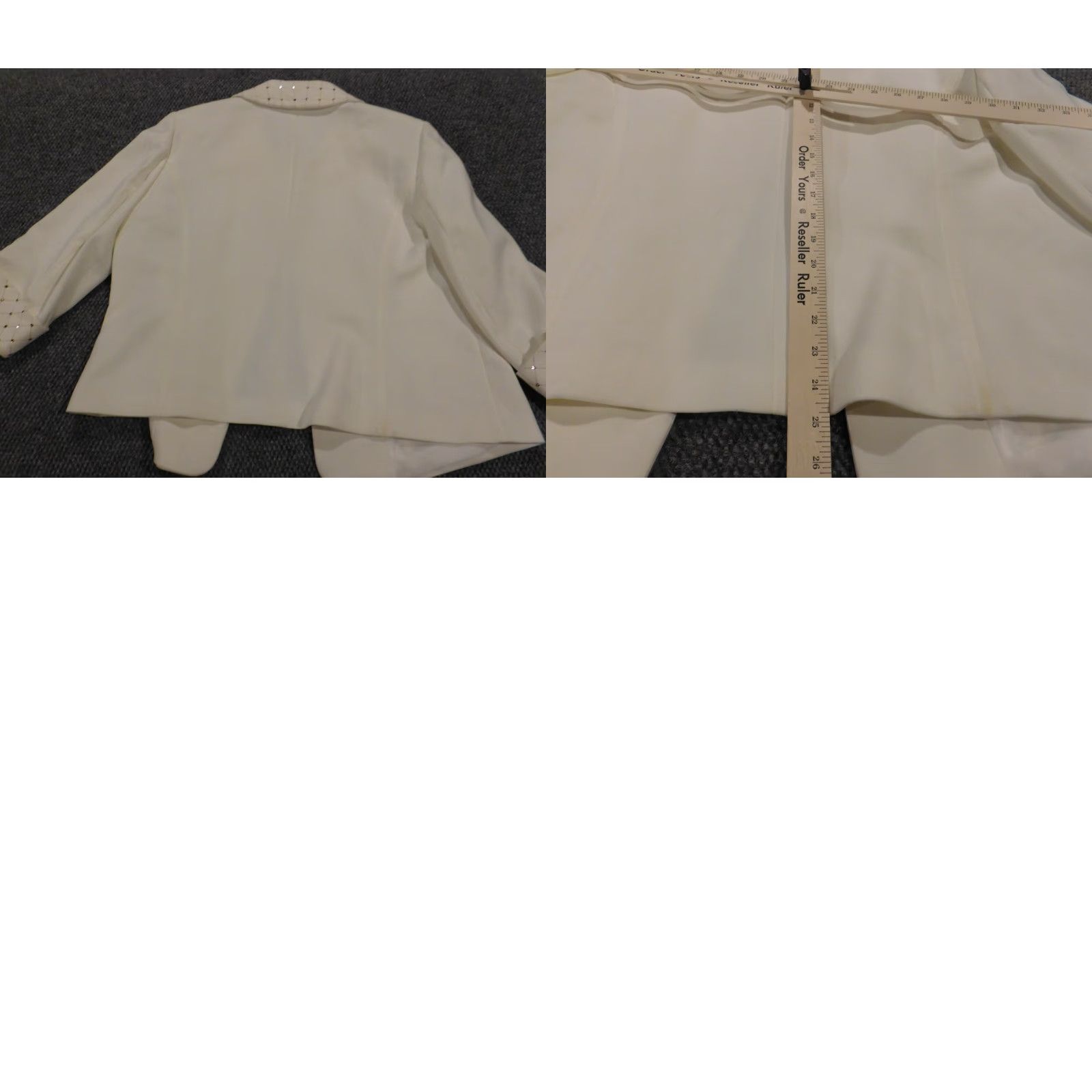 Vintage Tahari Jacket Womens 18W Plus White Open Chest Trench Coat Shirt? Size XXL / US 16-18 / IT 52-54 - 9 Thumbnail