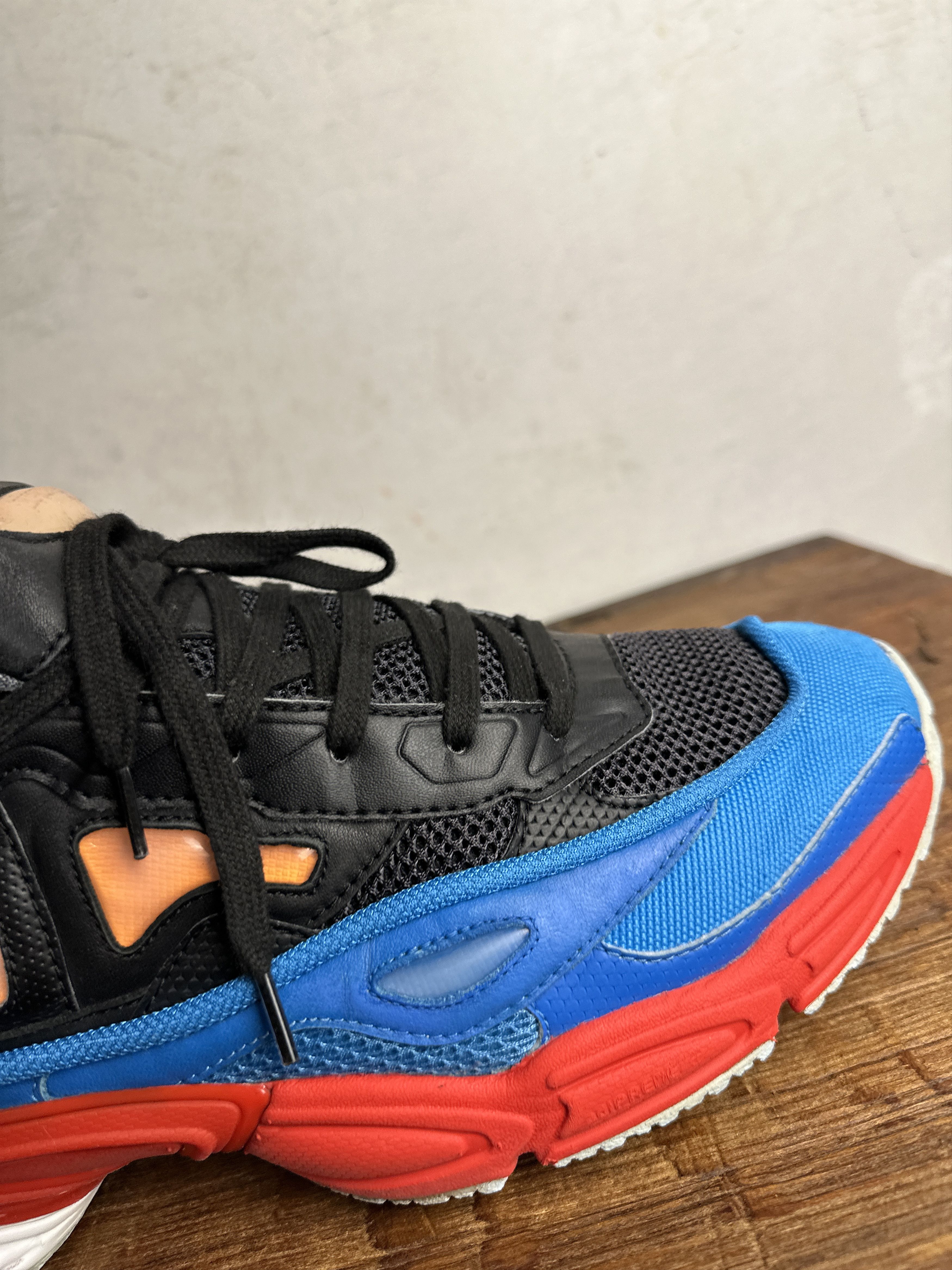 Adidas × Raf Simons Adidas x Raf Simons Ozweego 2 Black Red Orange Sneakers Size US 11 / EU 44 - 16 Thumbnail