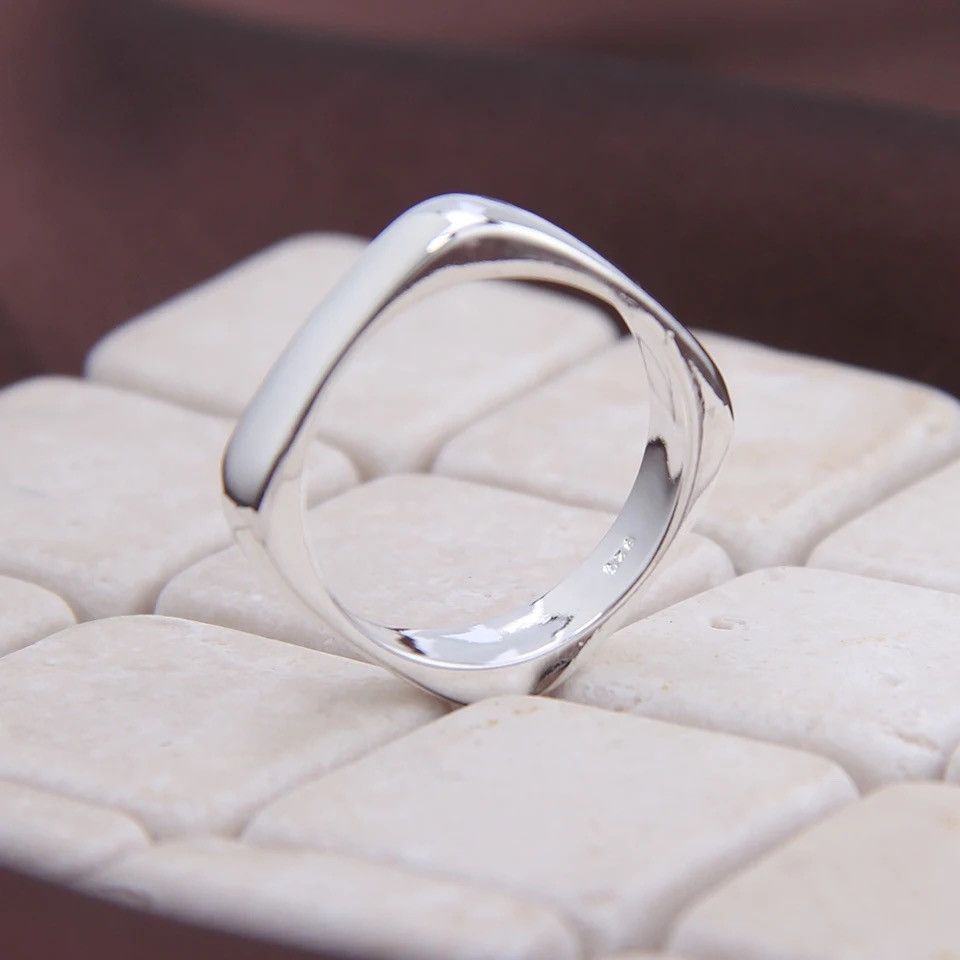 Jewelry × Vintage Silver Square Circle Rings size 8 Size ONE SIZE - 3 Thumbnail