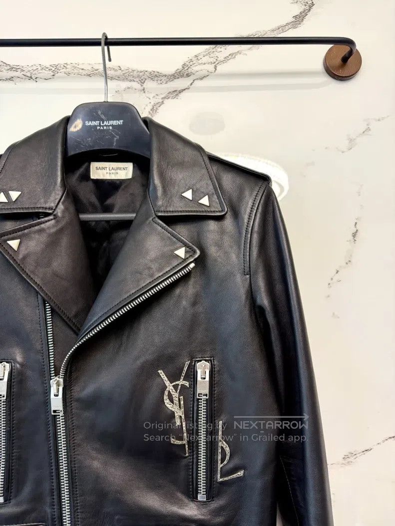 Saint Laurent Paris Saint Laurent Paris Motorcycle Leather Jacket Size US S / EU 44-46 / 1 - 2 Thumbnail