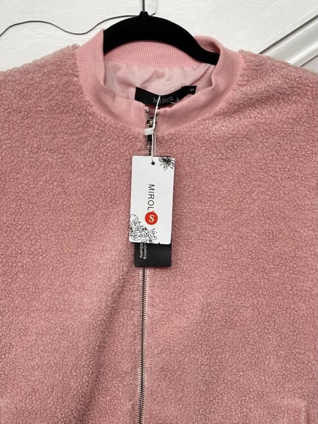 Other MIROL NWT Women’s Sherpa Fleece Jacket Faux Zip Up Bomber Size S / US 4 / IT 40 - 4 Thumbnail