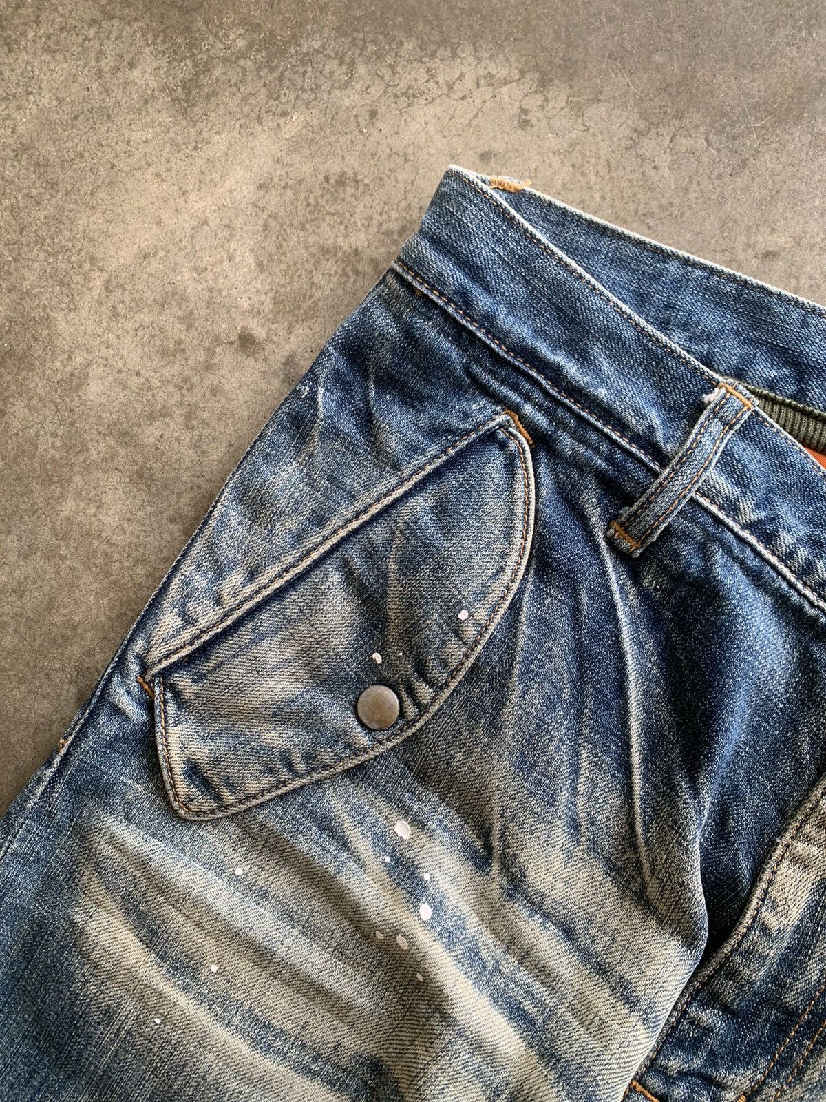 Japanese Brand Swagger japan beautiful faded design jeans Size US 35 - 4 Thumbnail