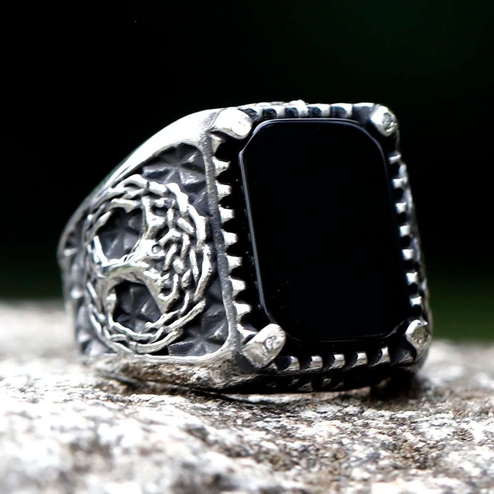 Jewelry Yggdrasi Odin Runes Ring Streetwear Jewelry Fashion Gift Size ONE SIZE - 1 Thumbnail