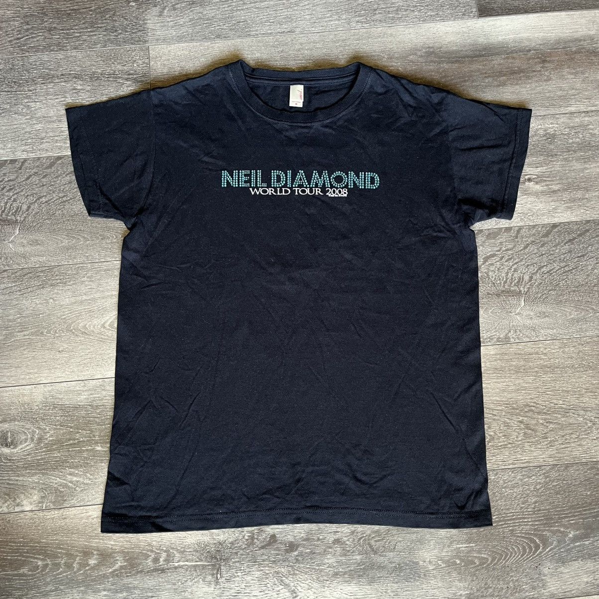 Band Tees Vintage 2008 Neil Diamond Rhinestone Studded Tour Band Tee Size M / US 6-8 / IT 42-44 - 1 Thumbnail