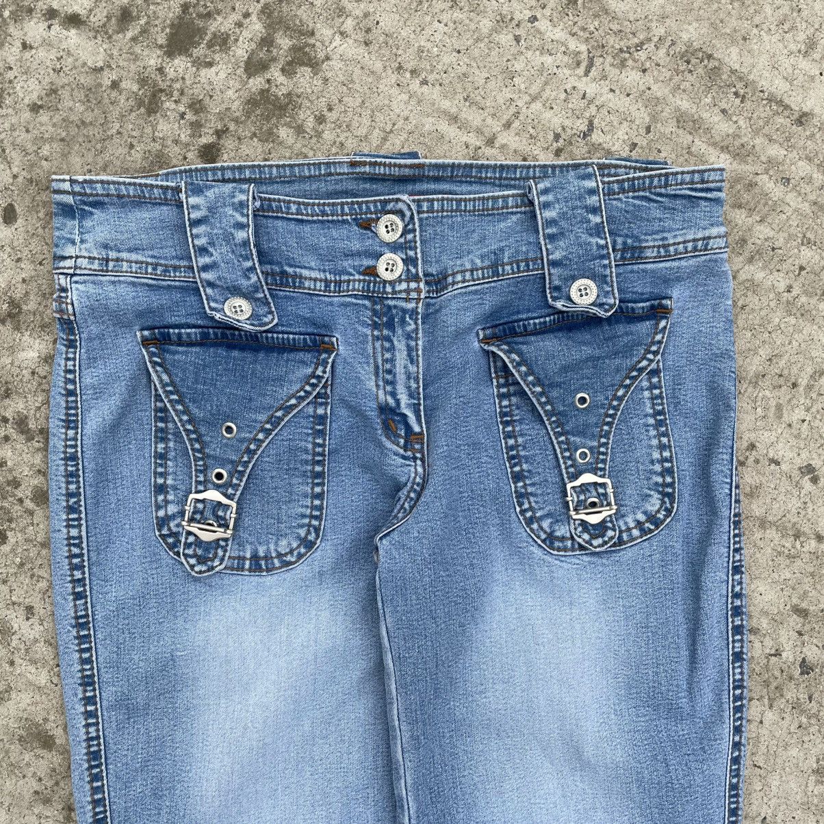 Issey Miyake Vintage Women’s Tramontana Jeans Flared Size L Y2K Hype Size 27" / US 4 / IT 40 - 7 Thumbnail