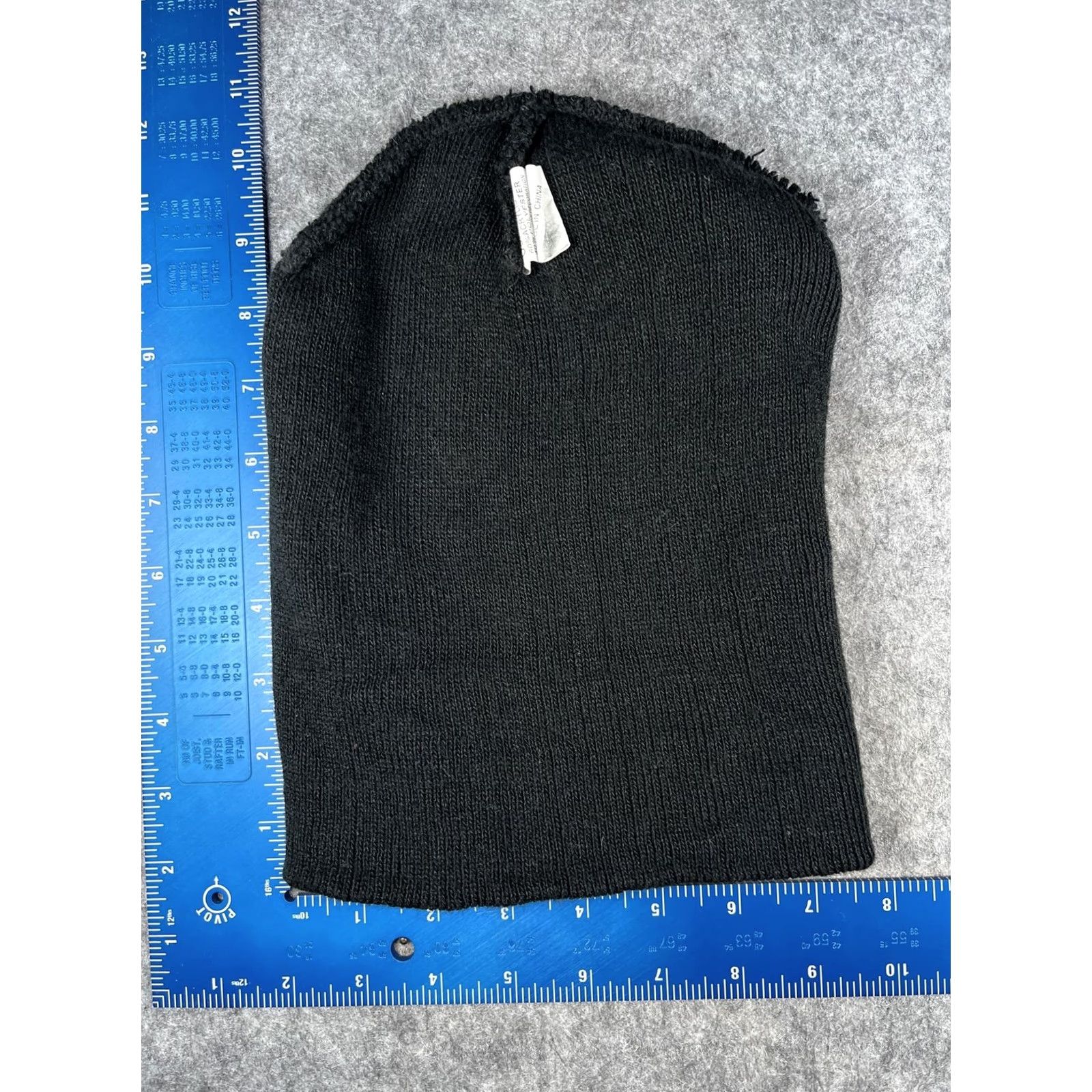 Vintage Knit Beanie Mens One Size Black Solid Soft Warm Stretch Casual Winter Hat Size ONE SIZE - 3 Thumbnail
