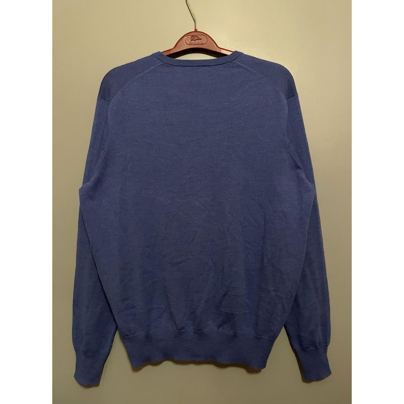 Peter Millar Peter Millar Sweater Mens XL Blue Soft Merino Wool Silk Neck Pullover D355 Size US XL / EU 56 / 4 - 5 Thumbnail
