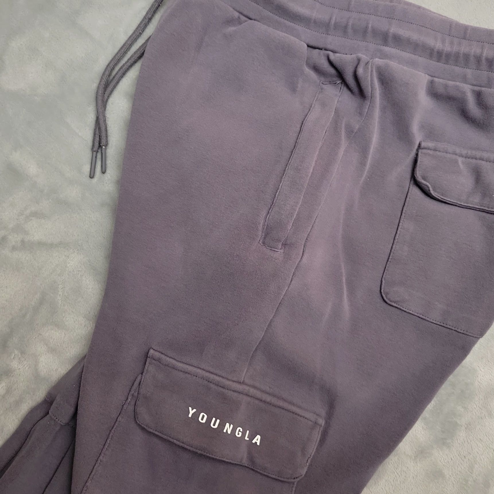YoungLA VINTAGE YoungLA Pants Mens XL Gray Stretch Cargo Joggers Gym Fitness Streetwear Zip Leg Size US 36 / EU 52 - 3 Thumbnail