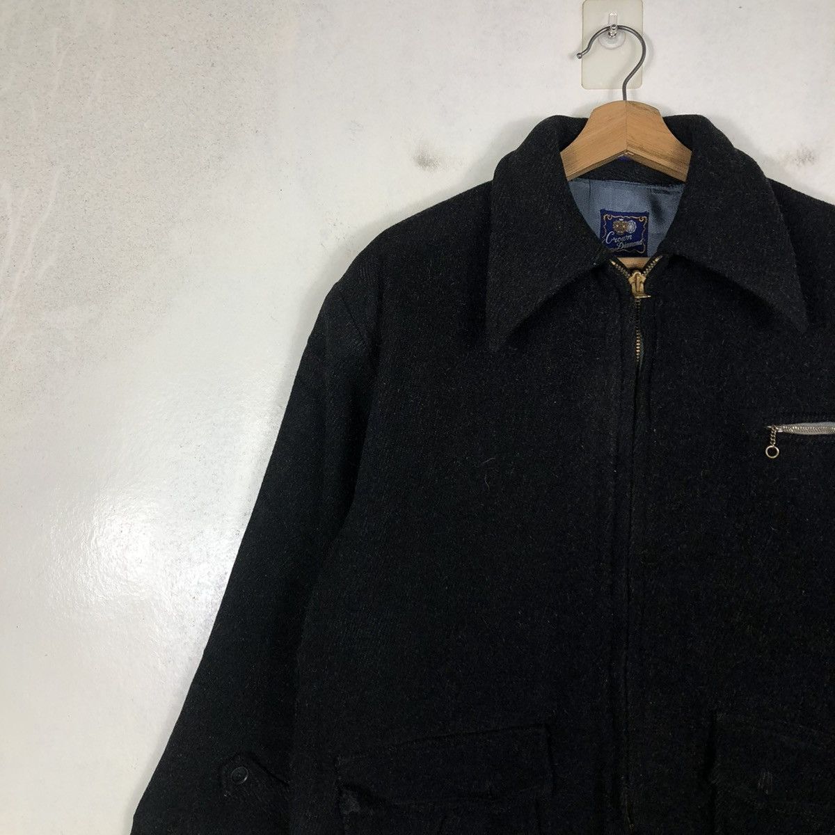 Japanese Brand × Vintage 📌VINTAGE WOOL CHORE JACKET DETROIT CROWN DIAMOND USA Size US M / EU 48-50 / 2 - 9 Thumbnail