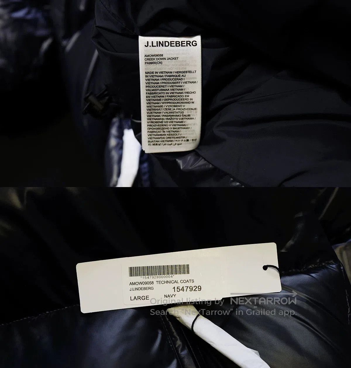 J.Lindeberg j.lindeberg creek down jacket navy blue. Size US L / EU 52-54 / 3 - 6 Thumbnail