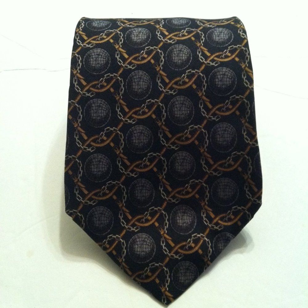 Sulka SULKA MEN'S BLACK 100%SILK TIE 4" x 58" MADE IN FRANCE Size ONE SIZE - 1 Thumbnail