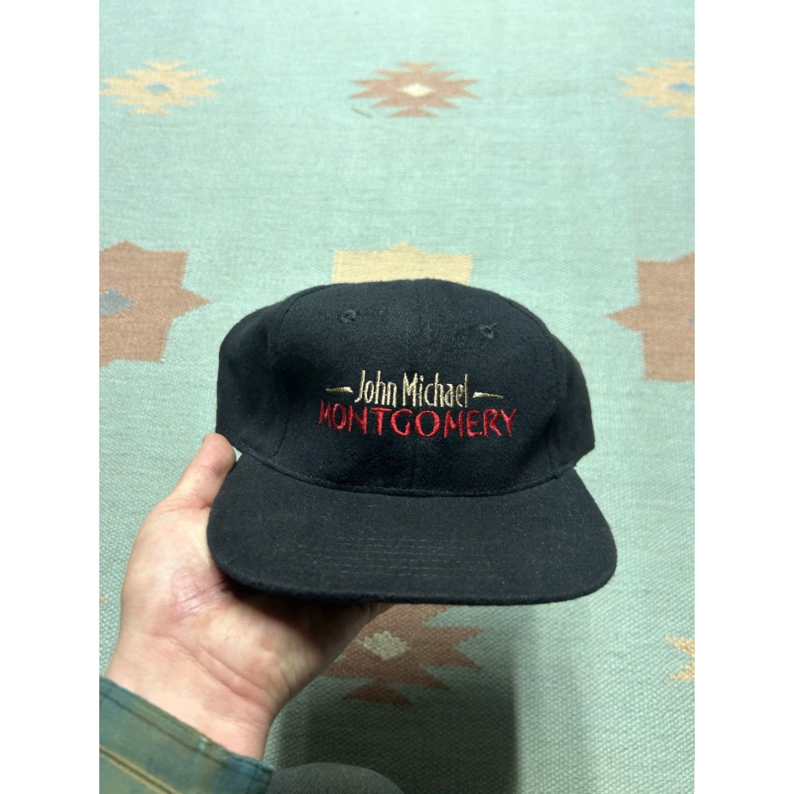 Vintage VINTAGE John Michael Montgomery Strapback hat cap country music black adjustable Mens Cap Size ONE SIZE - 2 Thumbnail