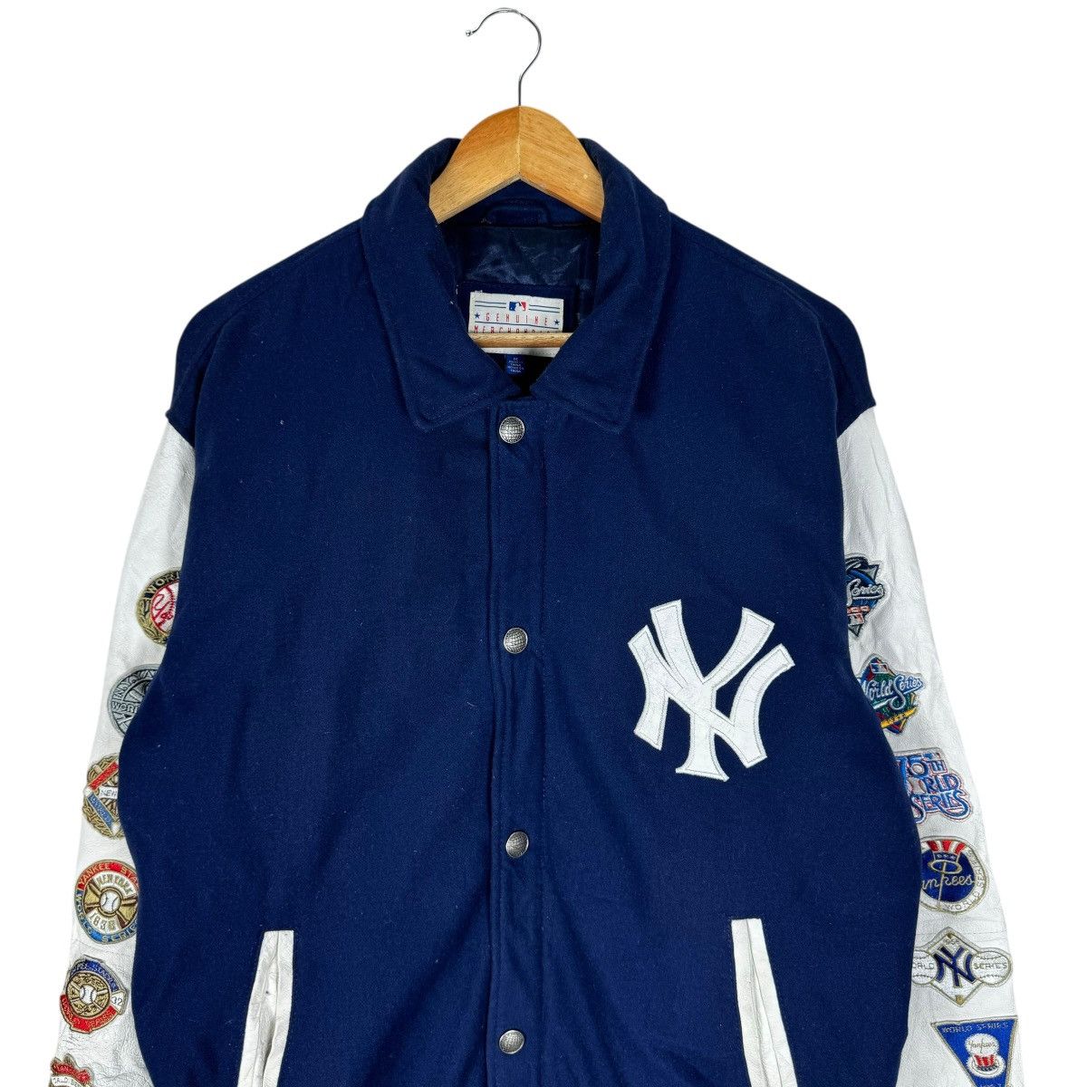 New York Yankees ☀️NEW YORK YANKEES LEATHER VARSITY JACKET Size US M / EU 48-50 / 2 - 6 Thumbnail