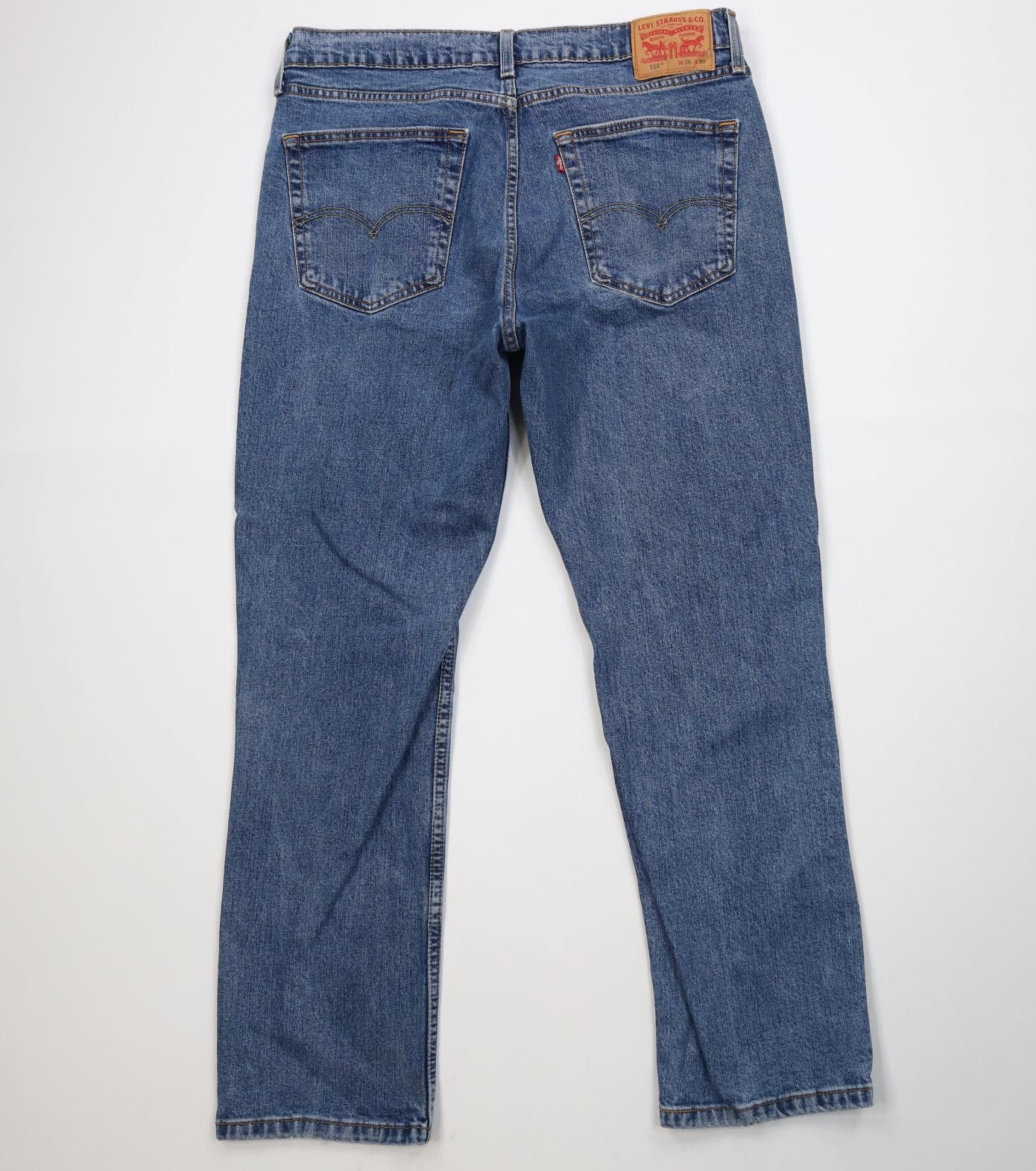 Levi's Vintage Y2K Levis 514 Stretch Straight Leg Denim Jeans Blue Size US 36 / EU 52 - 11 Thumbnail