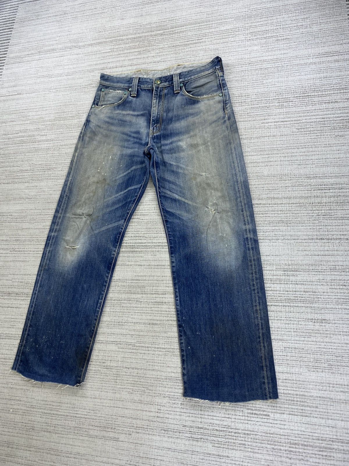 Levi's Vintage Levis Classic 503 Distressed Denim Jeans Size US 34 / EU 50 - 4 Thumbnail