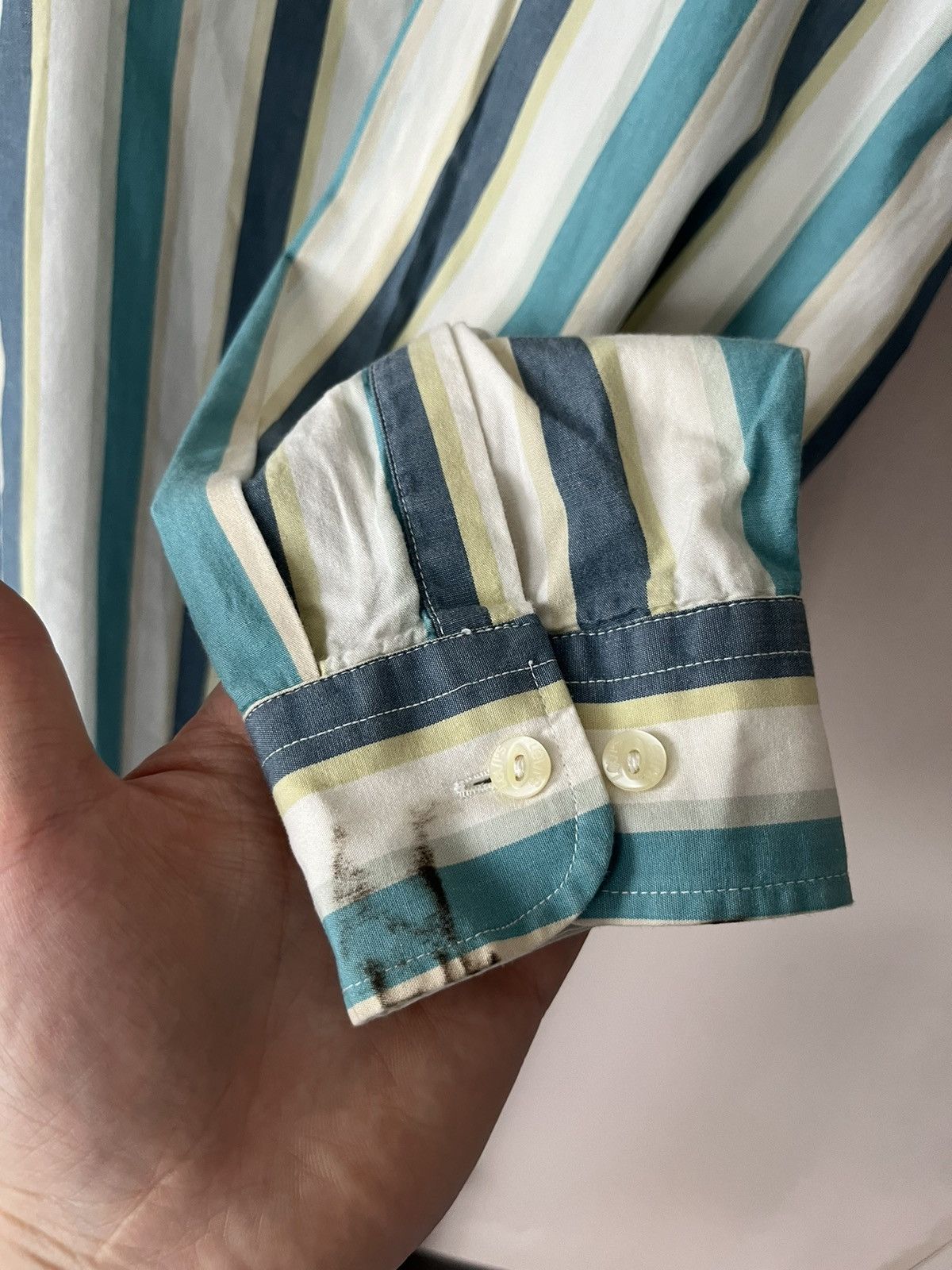 Levi's Vintage Levi's Striped Oxford Button Shirt Longsleeve Green Size US XL / EU 56 / 4 - 7 Thumbnail