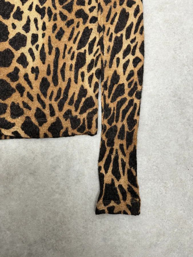 Vintage 2000s Plein Sud Vulcano Leopard Effect Turtleneck Longsleeves Top Size S / US 4 / IT 40 - 6 Thumbnail