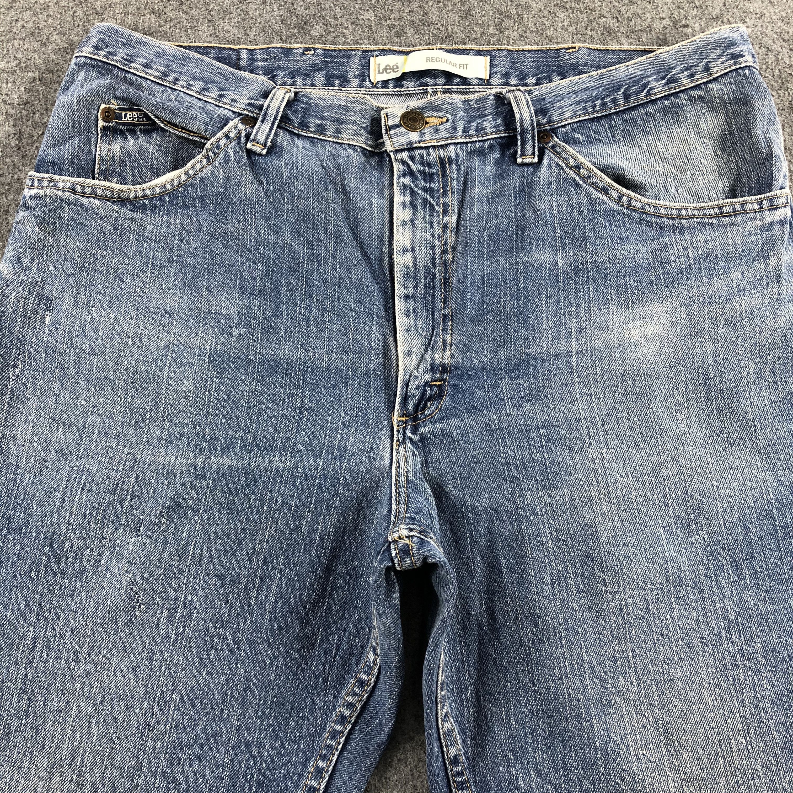 Lee Vintage Blue Wash Lee Jeans-J1573 Size US 38 / EU 54 - 3 Thumbnail