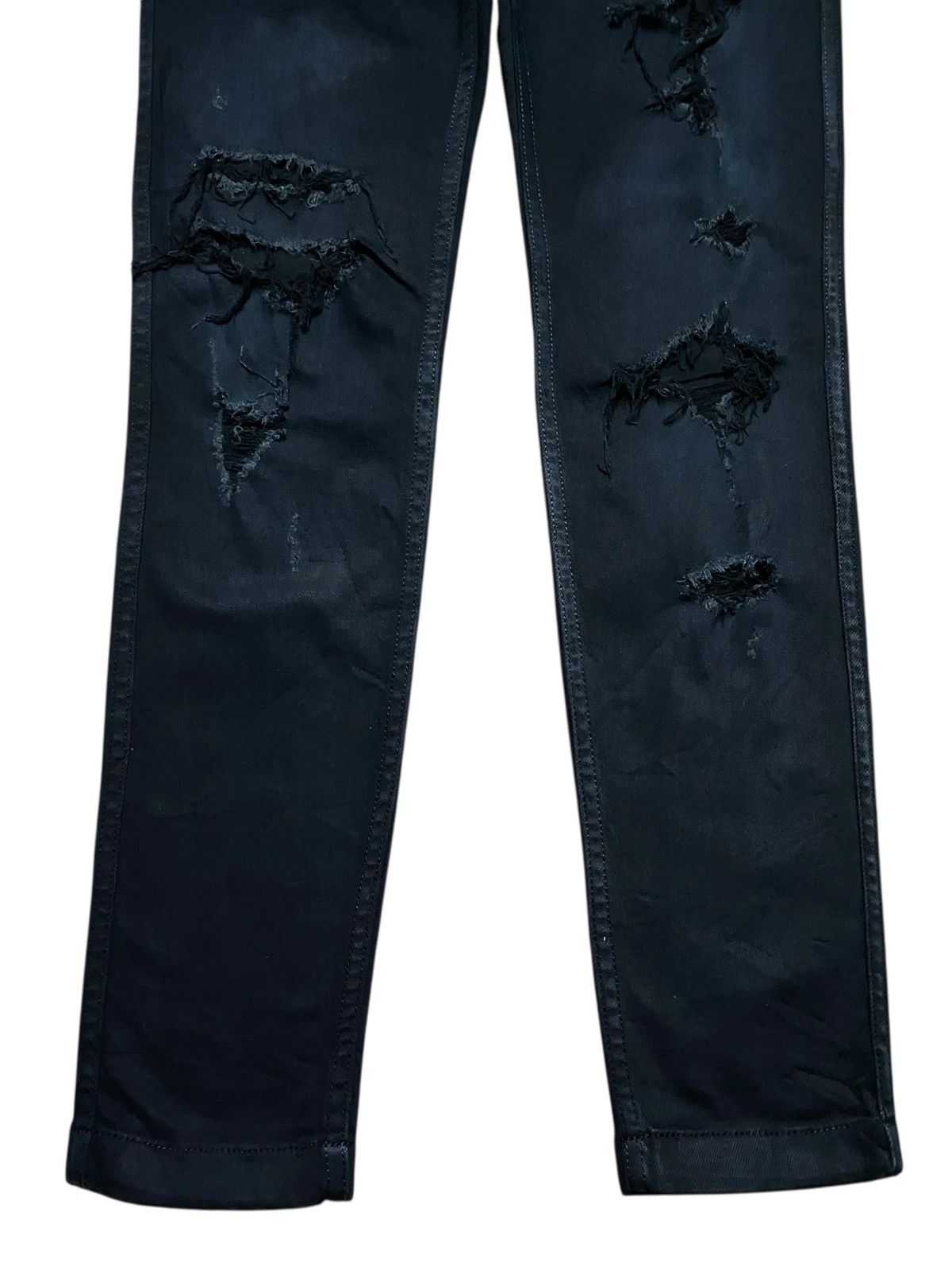 Japanese Brand Edgy Black RNA inc Ripped Ace Card Embroidery Skinny Jeans Size US 31 - 5 Thumbnail