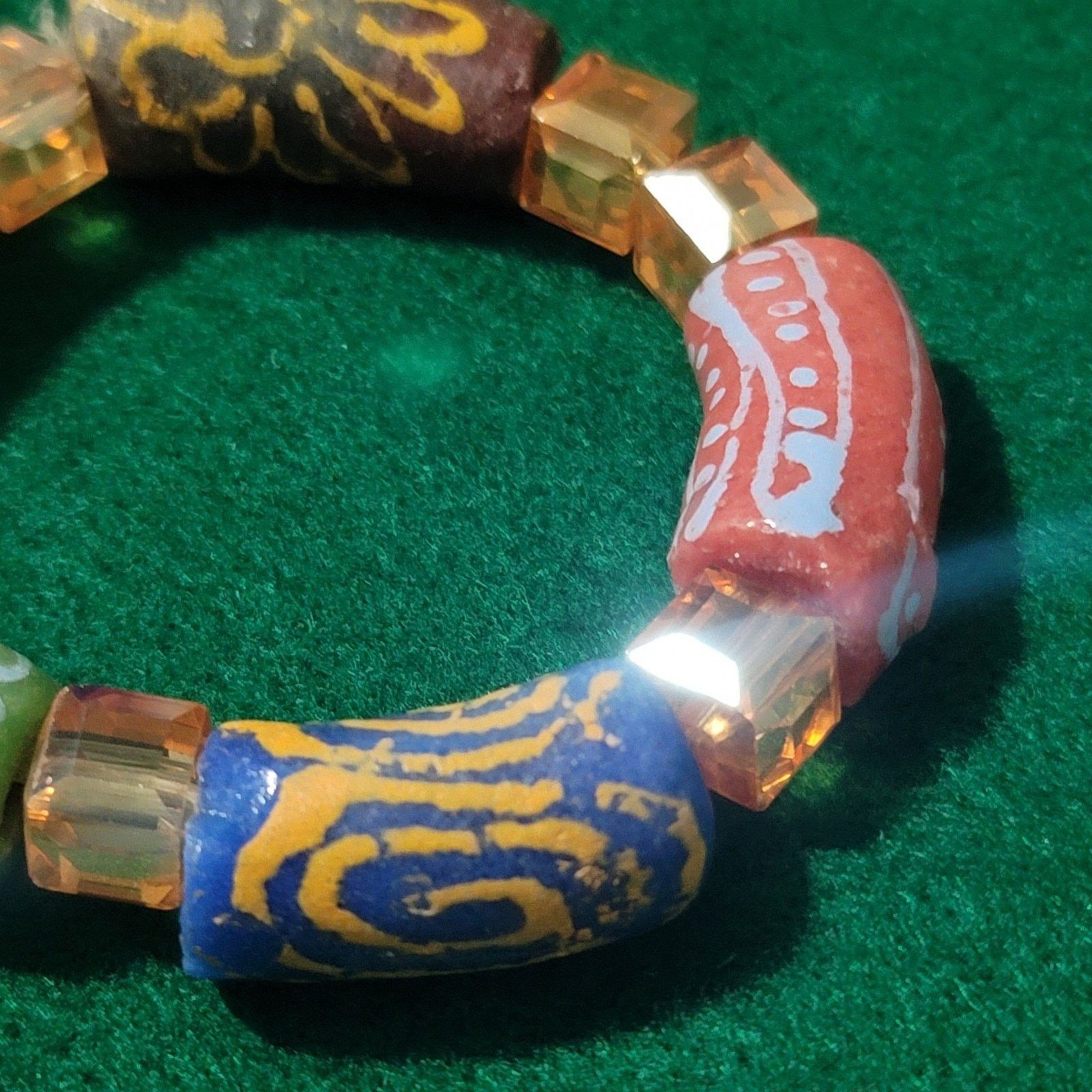 Handmade West African Ghanaian Handmade Custom Colorful Bracelet Size ONE SIZE - 3 Thumbnail