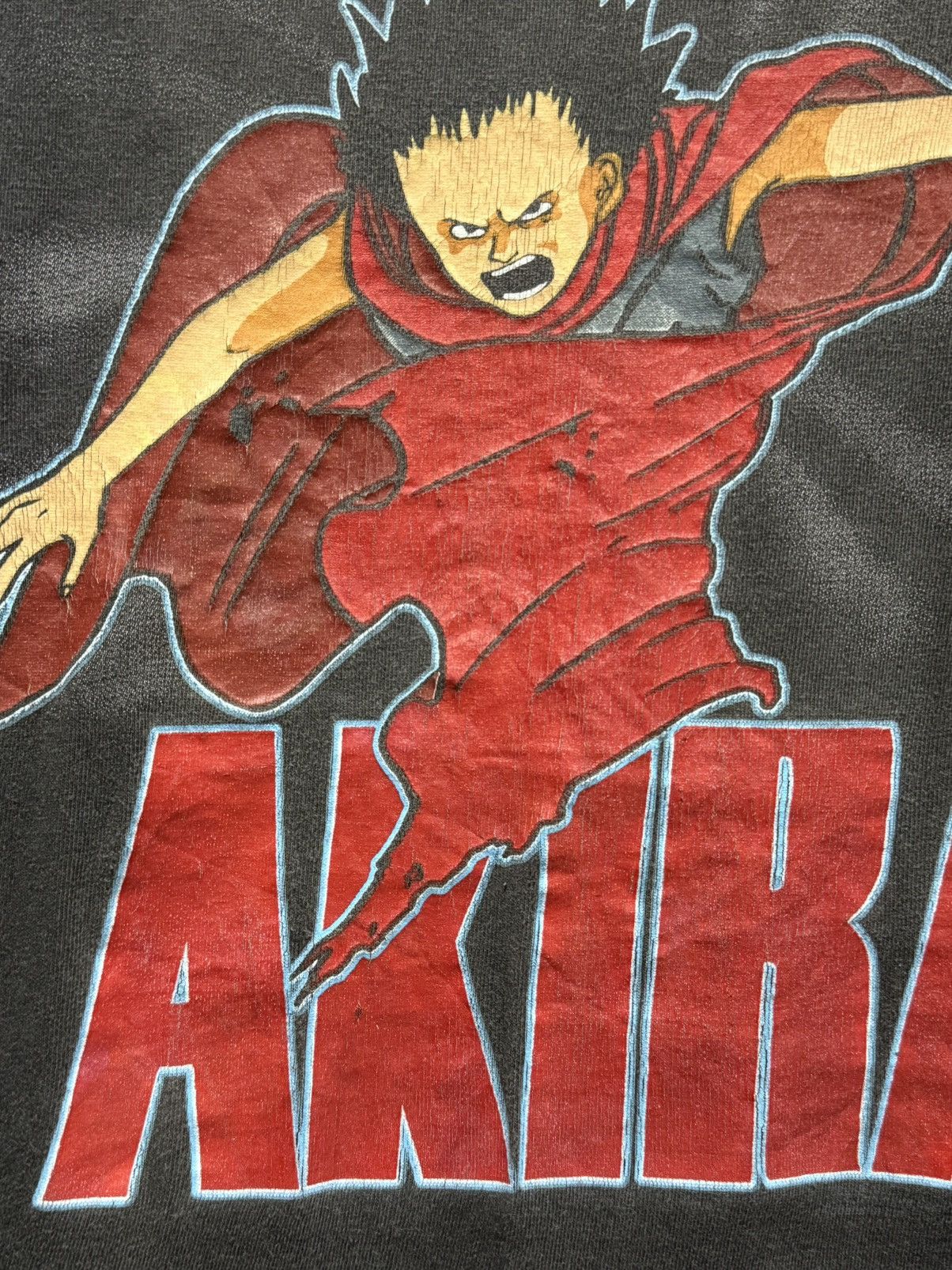 Anime Thrashed Vintage 80s Akira Animated Cyberpunk Sun Faded Tee Size US M / EU 48-50 / 2 - 7 Thumbnail