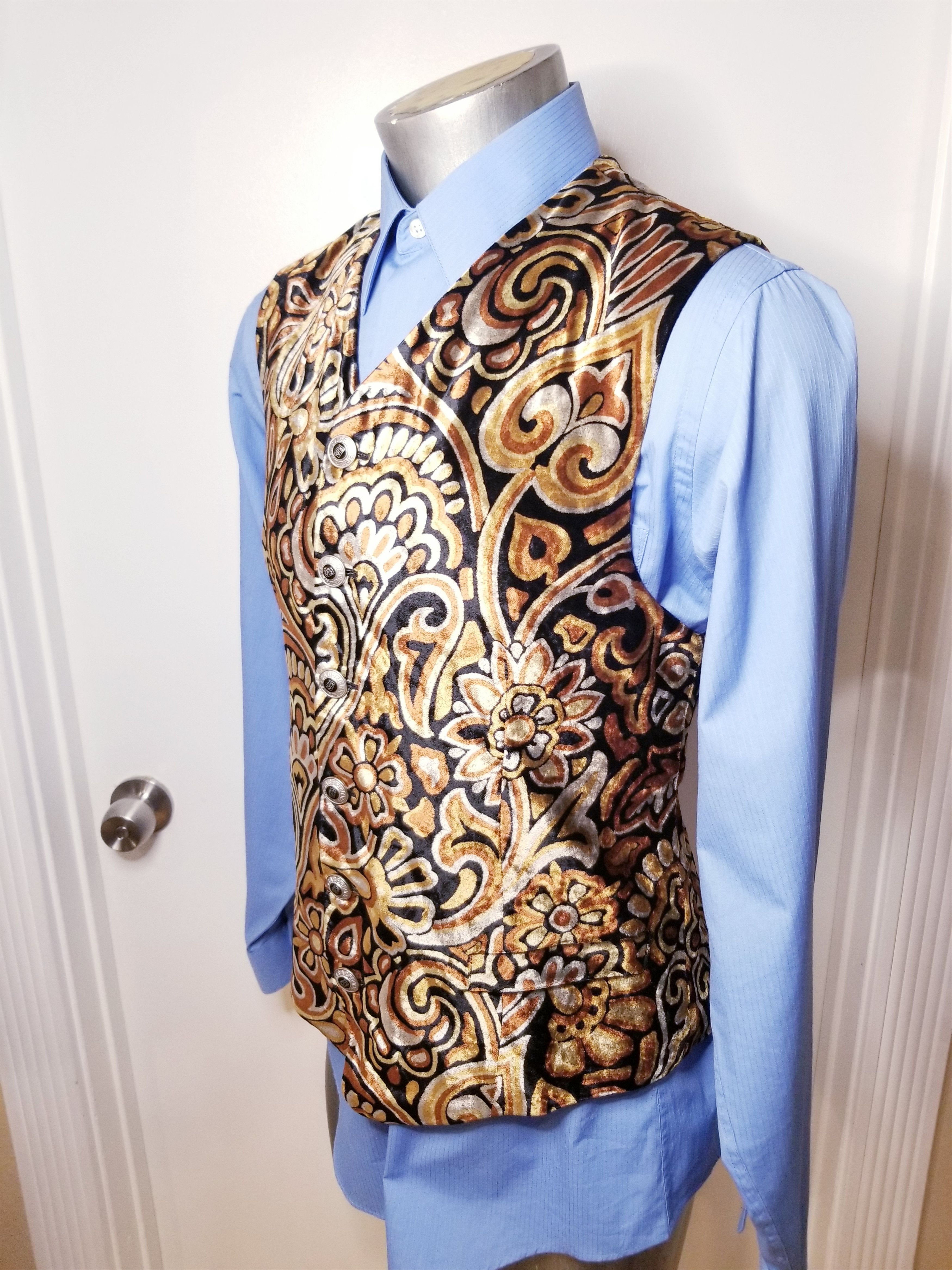 Versace V2 VELVET PAISLEY FLORAL VINTAGE Size US M / EU 48-50 / 2 - 11 Thumbnail