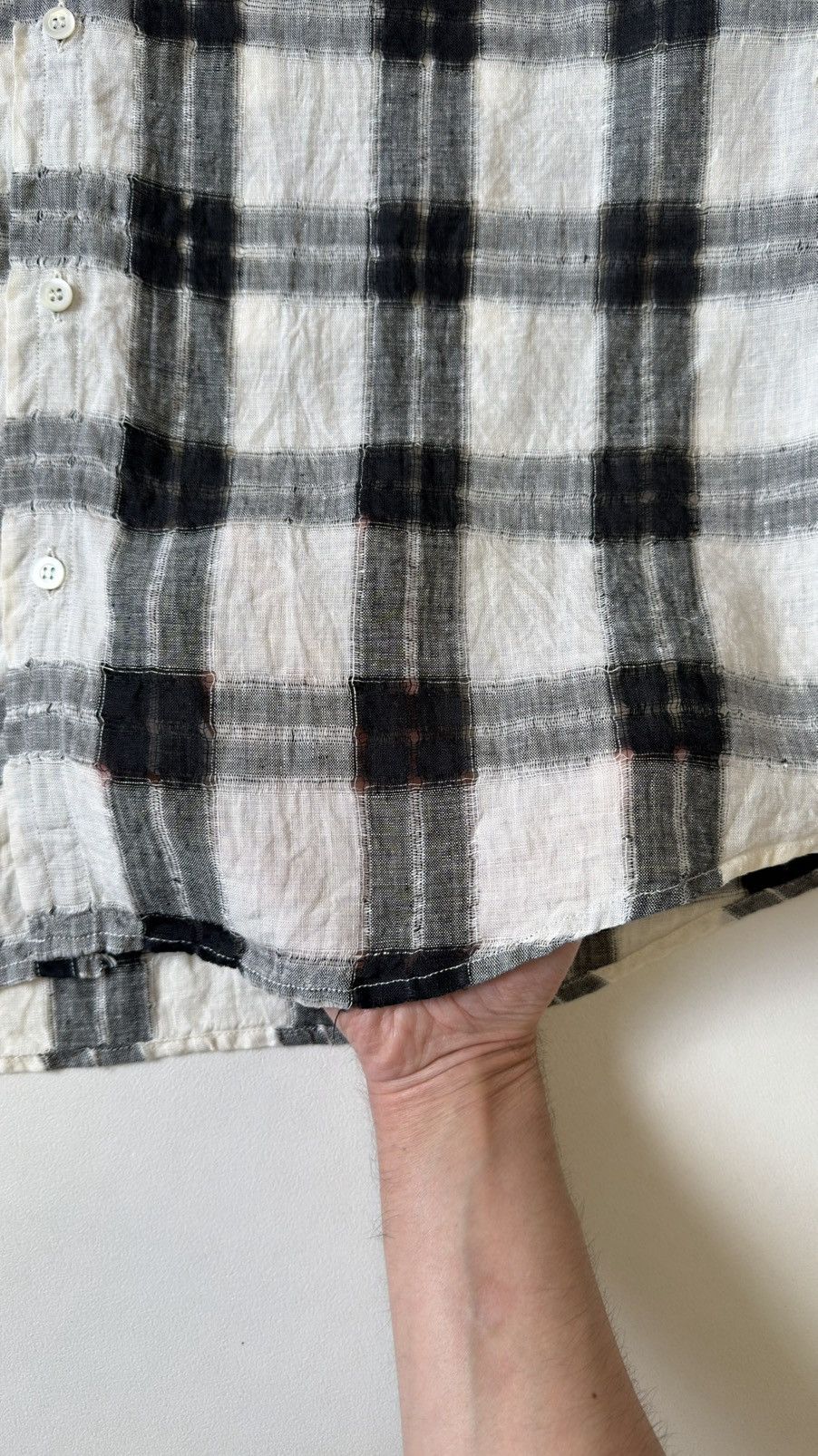 Dries Van Noten Early 2000s ‘Cobweb Weave’ Check Shirt Size US M / EU 48-50 / 2 - 11 Thumbnail