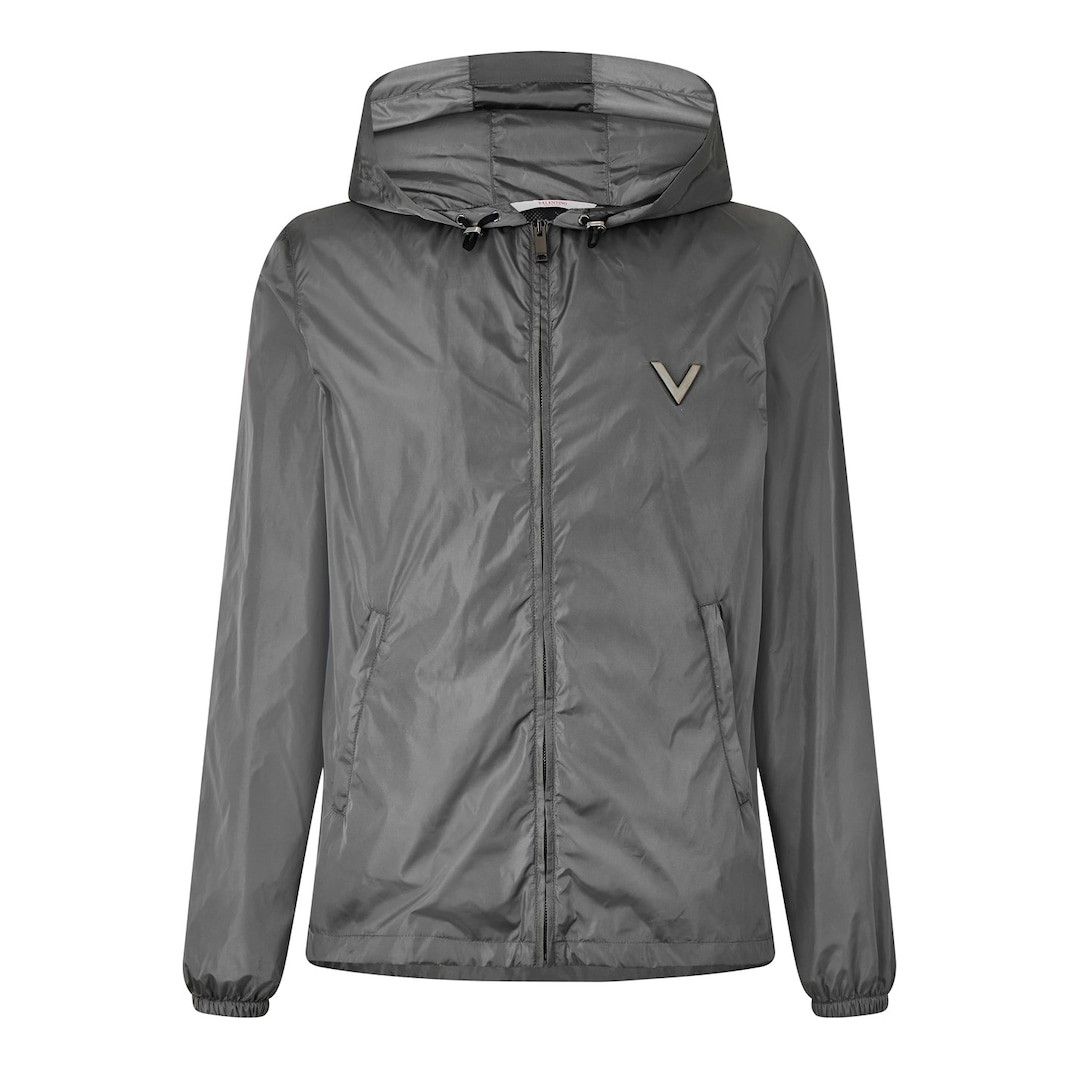Valentino o1g2r1mq0526 Logo Wind Resistant Hooded Windbreaker Jacket Size US M / EU 48-50 / 2 - 1 Thumbnail