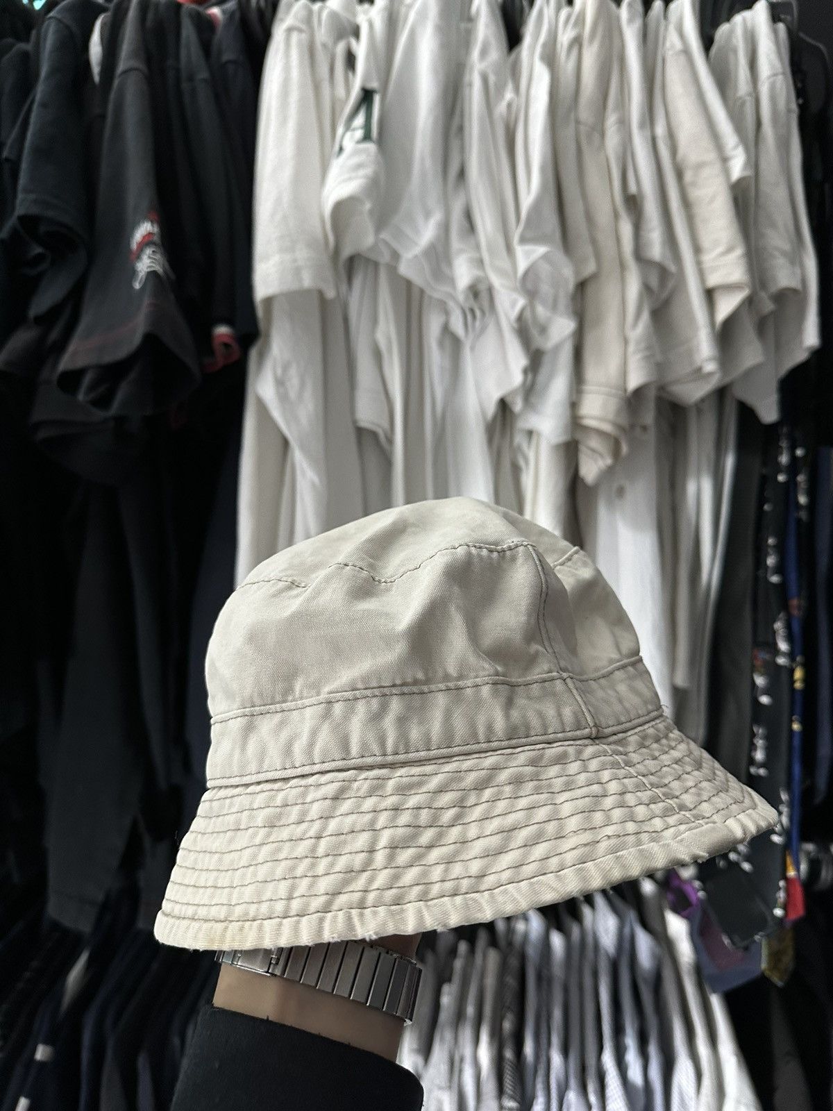 Levi's × Levi's Vintage Clothing × Vintage 🚨Vintage Levis MADE IN USA RARE 90s Bucket Hat Denim Size ONE SIZE - 5 Thumbnail