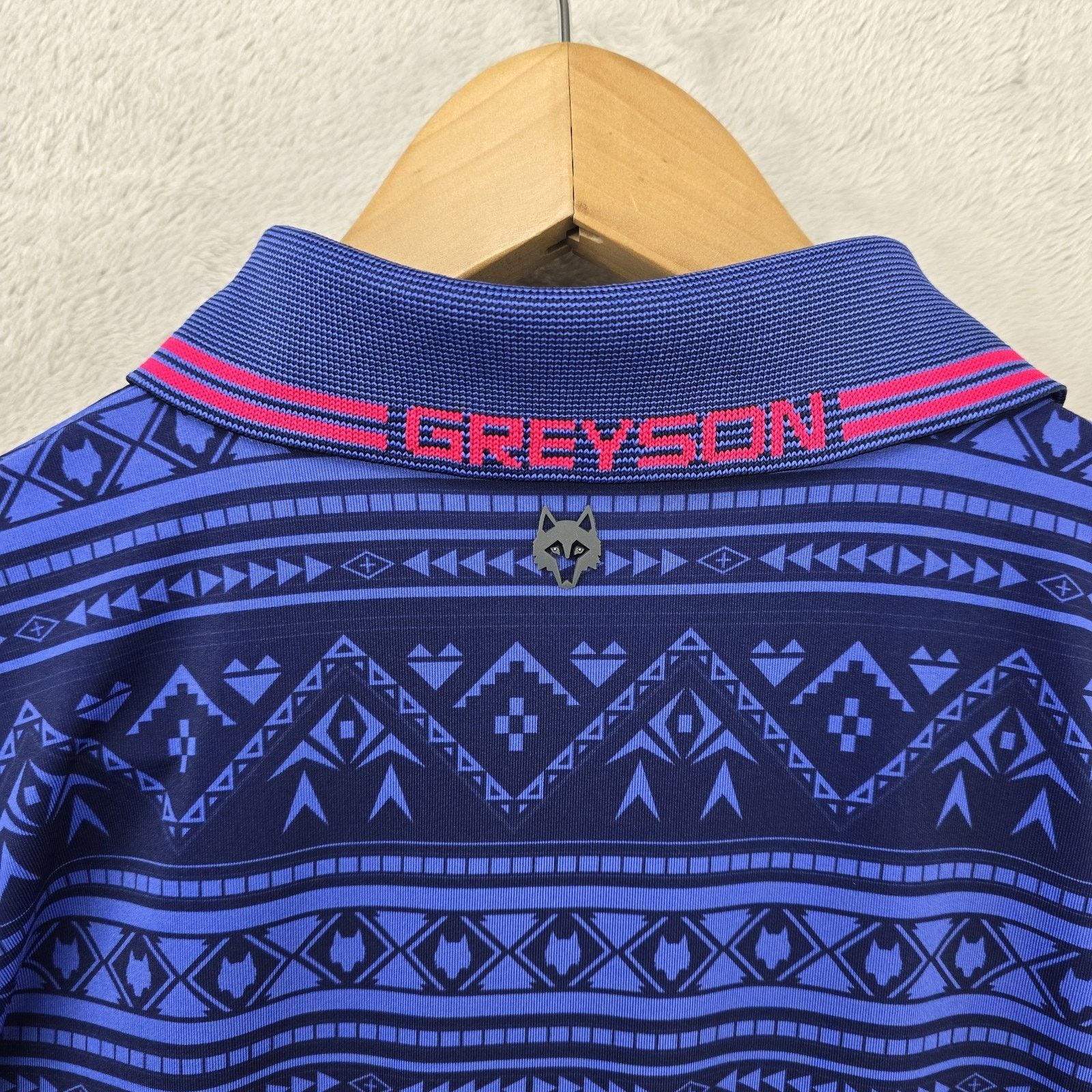 Other Greyson Polo Shirt Large Blue Geometric AOP Performance Golf Size US L / EU 52-54 / 3 - 7 Thumbnail