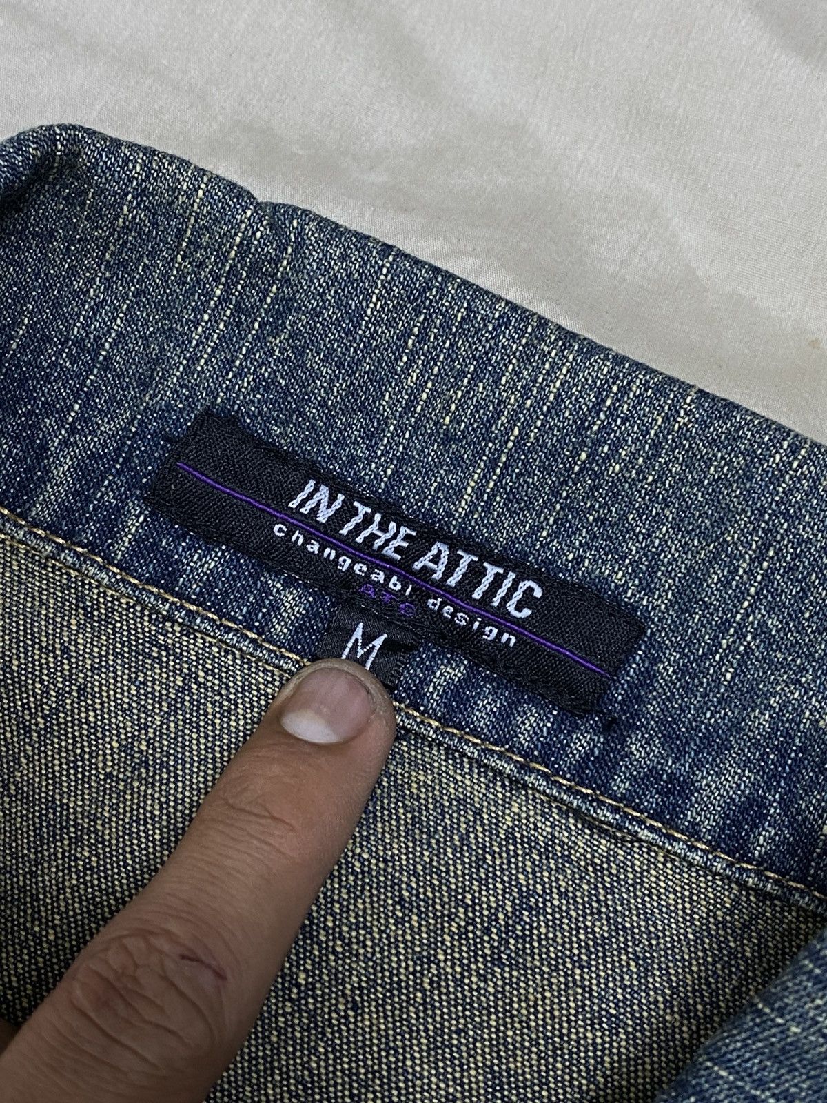 In The Attic In The Attic Japan Mud Wash Denim Jacket Punk LGB Style 🕷️ Size US M / EU 48-50 / 2 - 11 Thumbnail