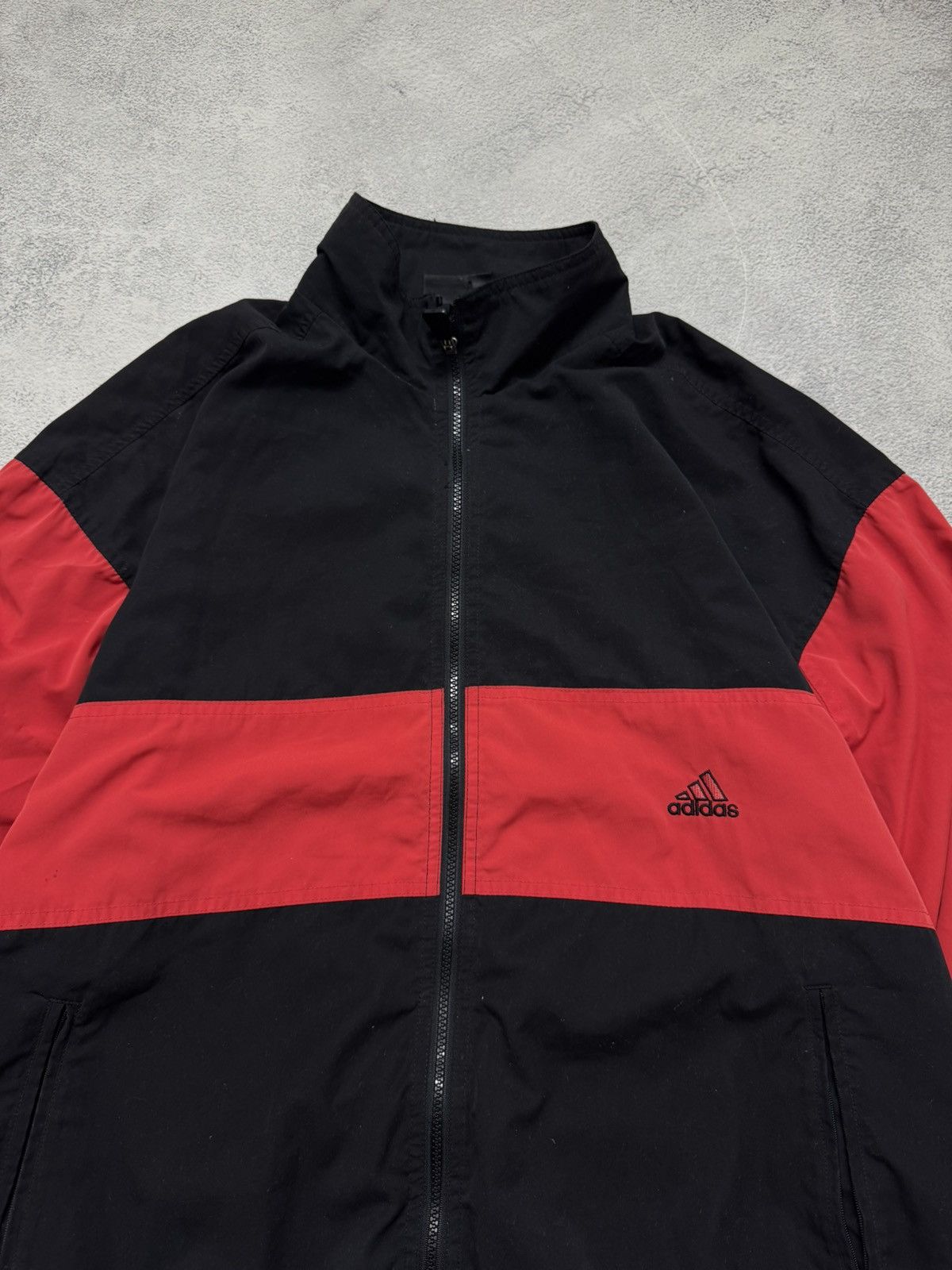 Adidas Vintage Y2k Adidas 💙🖤 Nylon Spellout Logo Jacket 90’s Size US XL / EU 56 / 4 - 4 Thumbnail