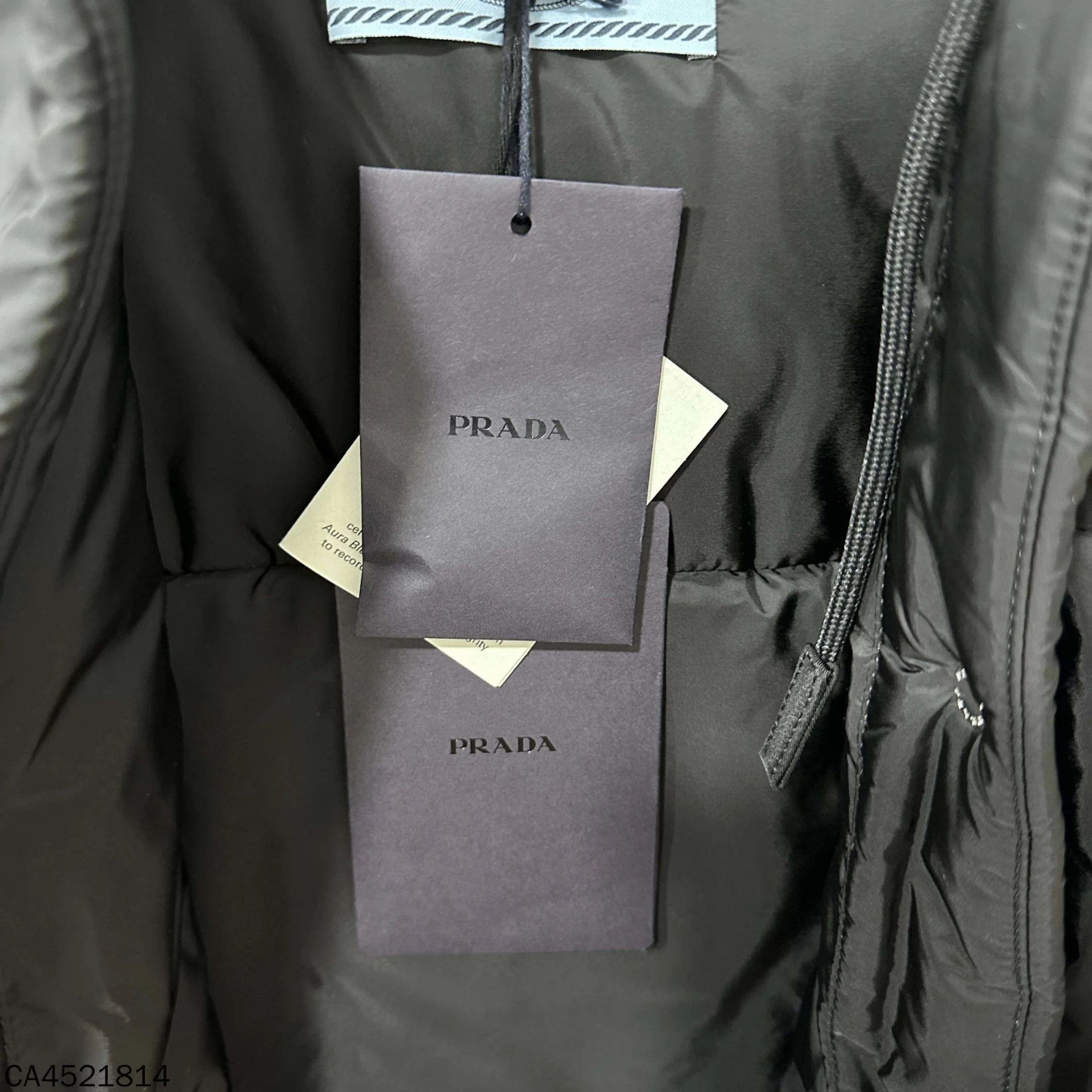 Prada PRADA black tri-logo recycled nylon long puffer coat 36 Size XS / US 0-2 / IT 36-38 - 6 Thumbnail