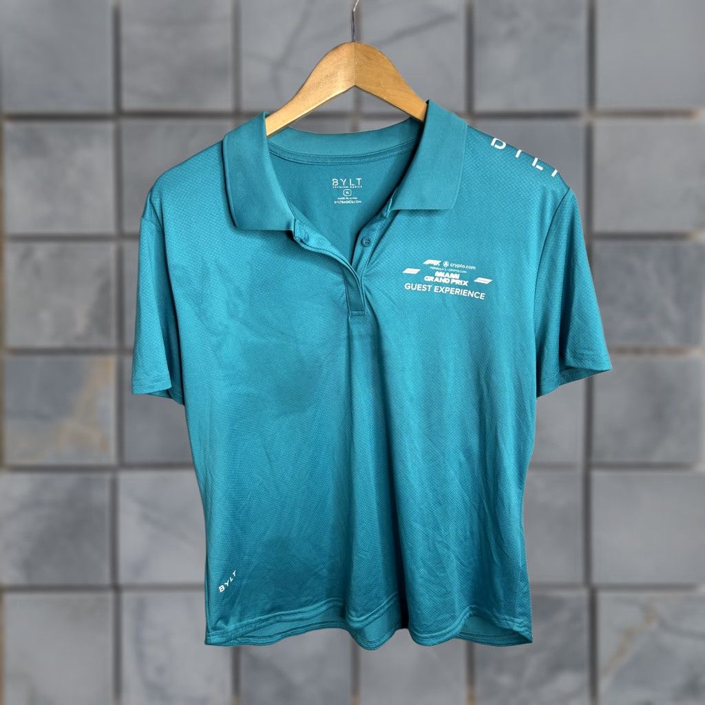 Vintage BYLT Polo Shirt Womens XL Blue Miami Grand Prix F1 Racing Logo Size XL / US 12-14 / IT 48-50 - 1 Thumbnail