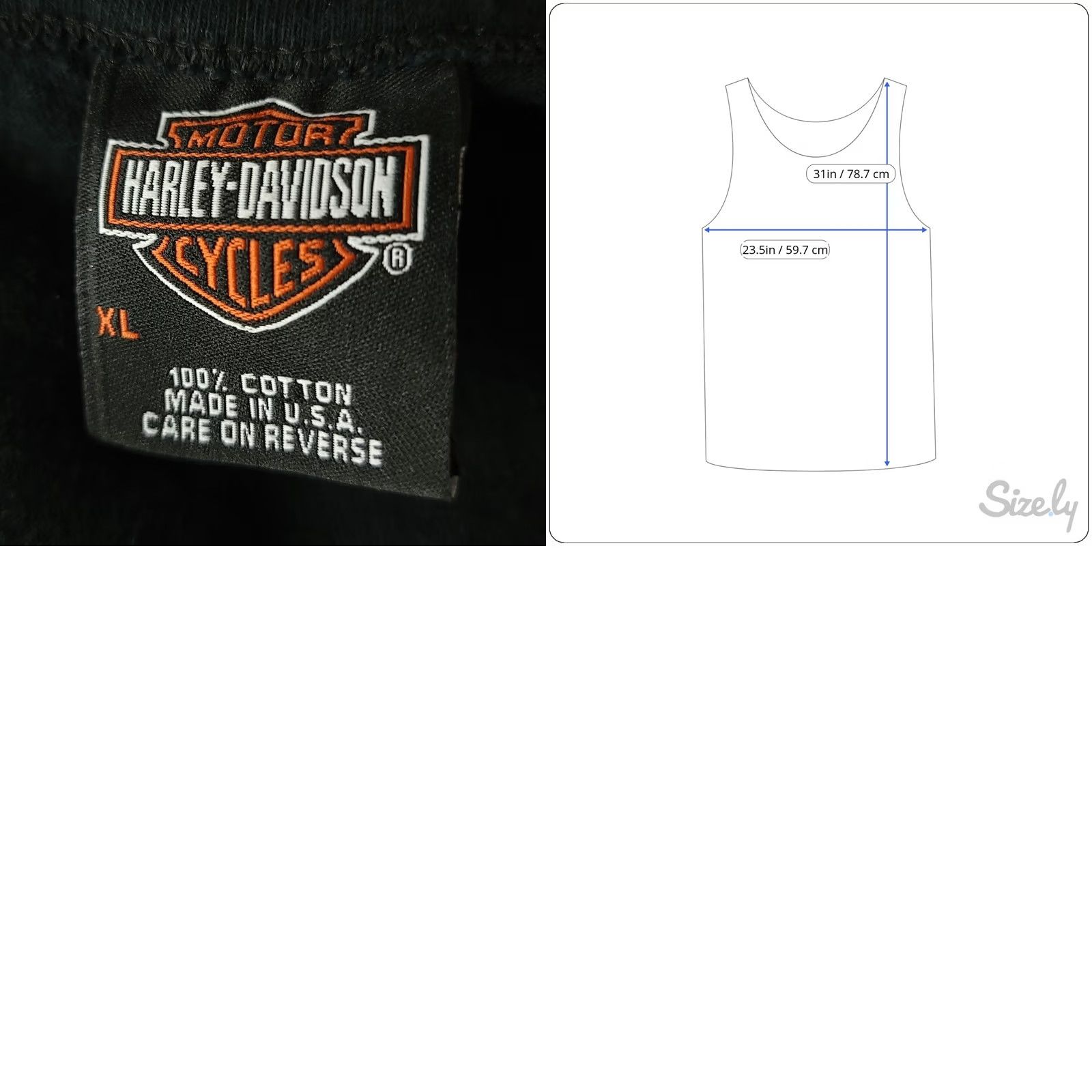 Harley Davidson VINTAGE Harley-Davidson Tank Top Mens XL Black Cotton Crew Neck Sleeveless 90s Y2K Boise Idaho Made In USA Size US XL / EU 56 / 4 - 8 Thumbnail