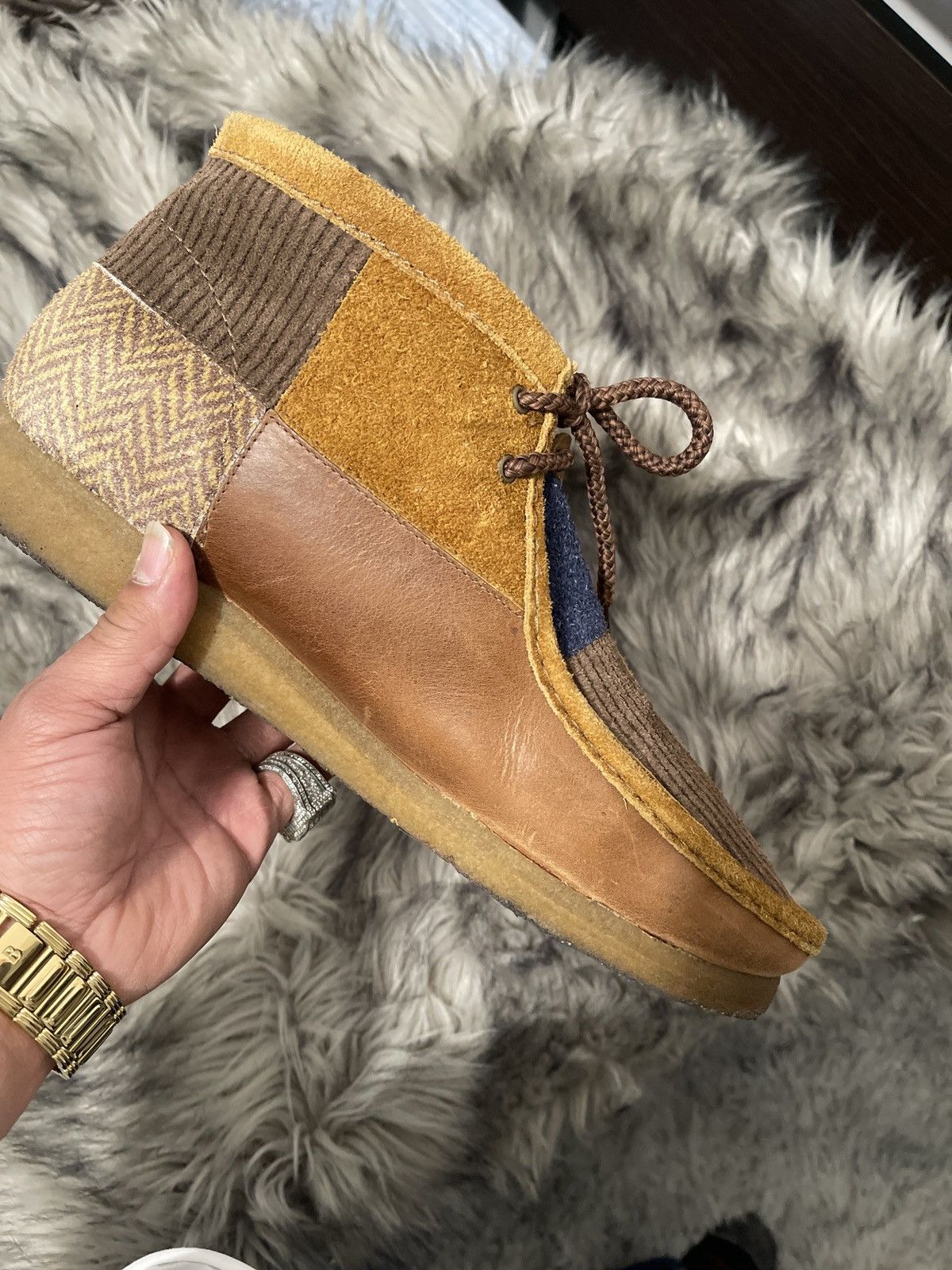 Bodega × Clarks Clarks ORIGINAL WALLABEE 2.0 ‘BODEGA HERITAGE PATCHWORK Size US 13 / EU 46 - 9 Thumbnail