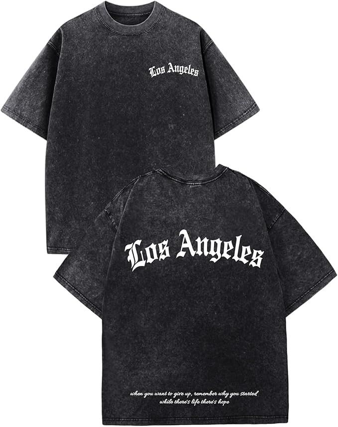 Other Oversized LA Graphic Tee Acid Wash Streetwear Size US XL / EU 56 / 4 - 1 Thumbnail